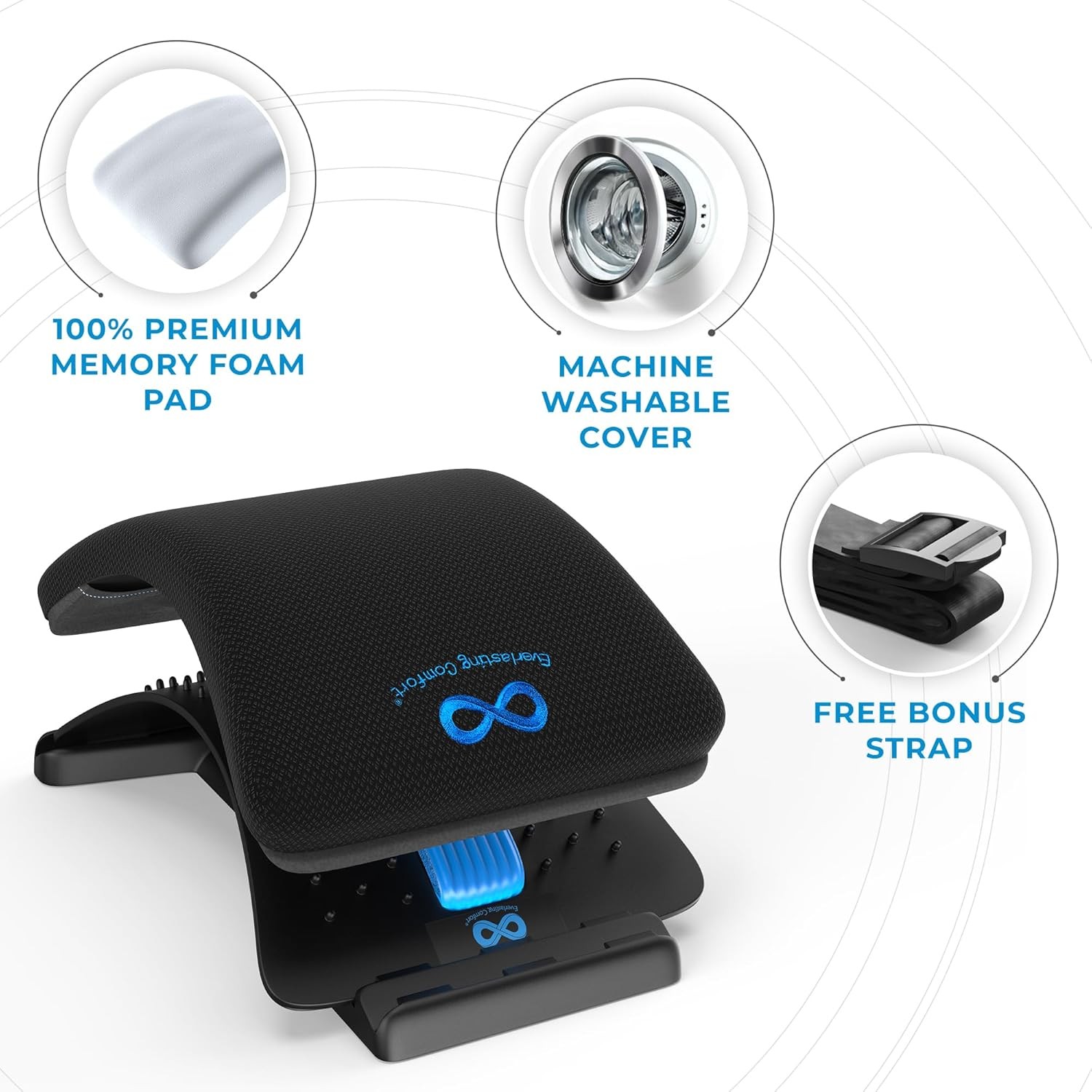 Best Adjustable Back Stretcher with Memory Foam & Acupressure for Pain Relief