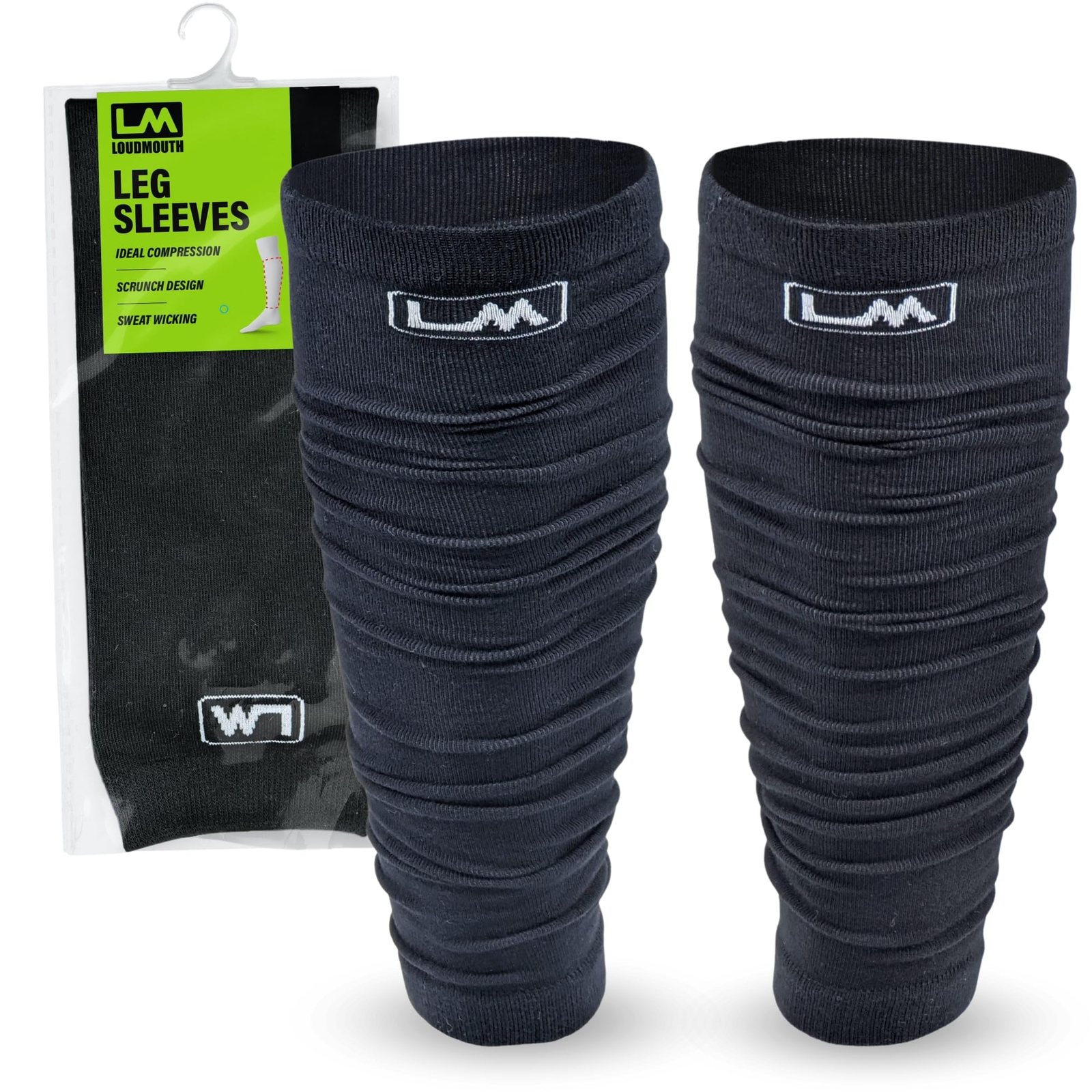 Loudmouth Football Leg Sleeves 1 Pair Compression Calf Men Women Youth Sports