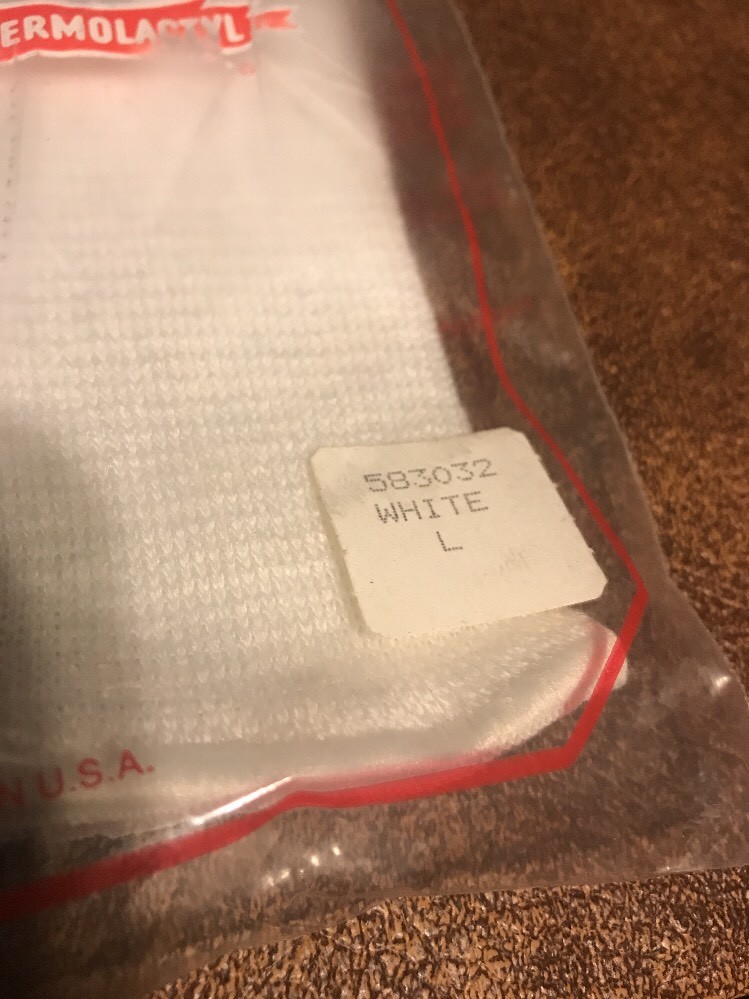 Vintage Damart Thermolactyl White Golf Protecter Adult Large