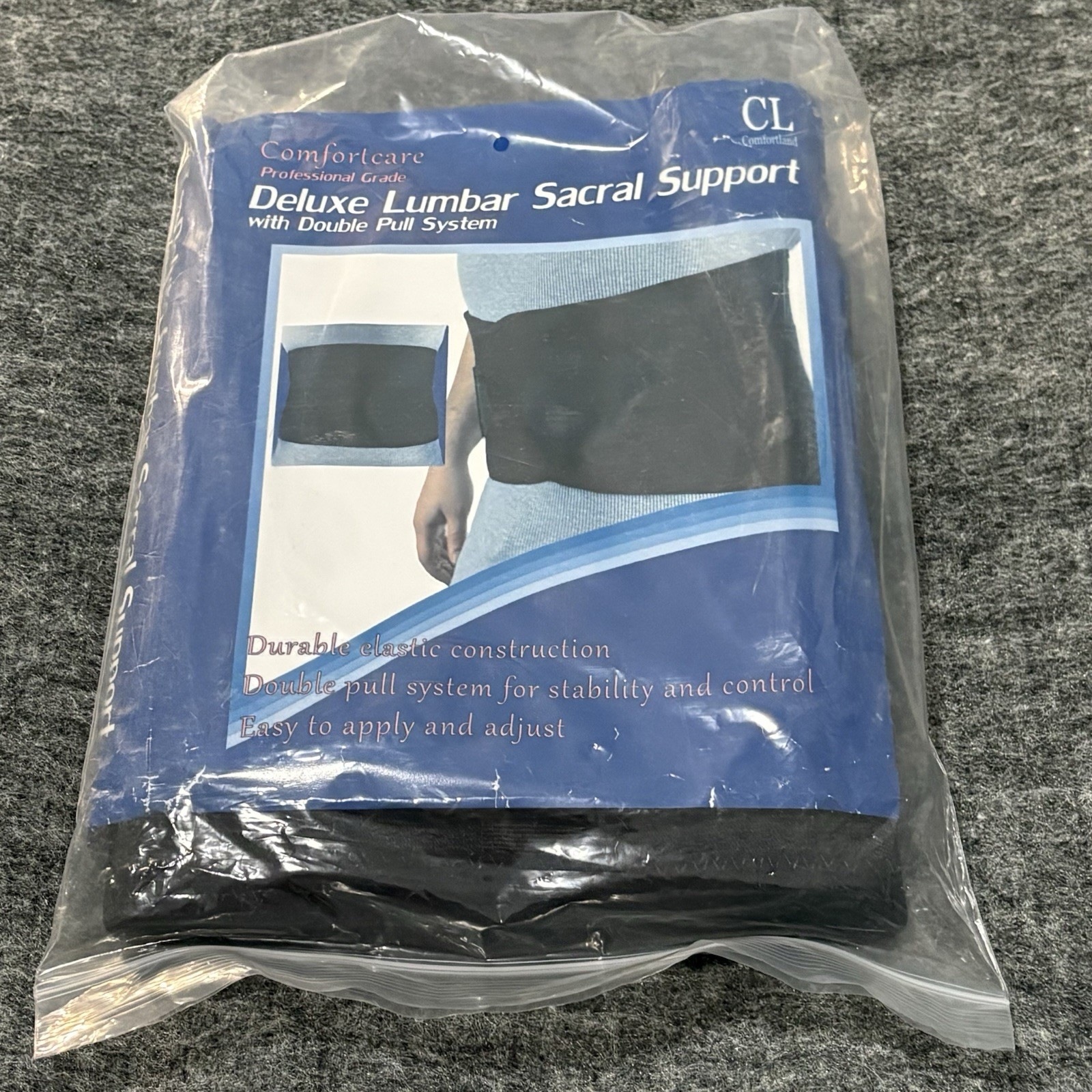 Comfortcare Deluxe Lumbar Sacral Support Belt LS-200 Double Pull Back Brace L