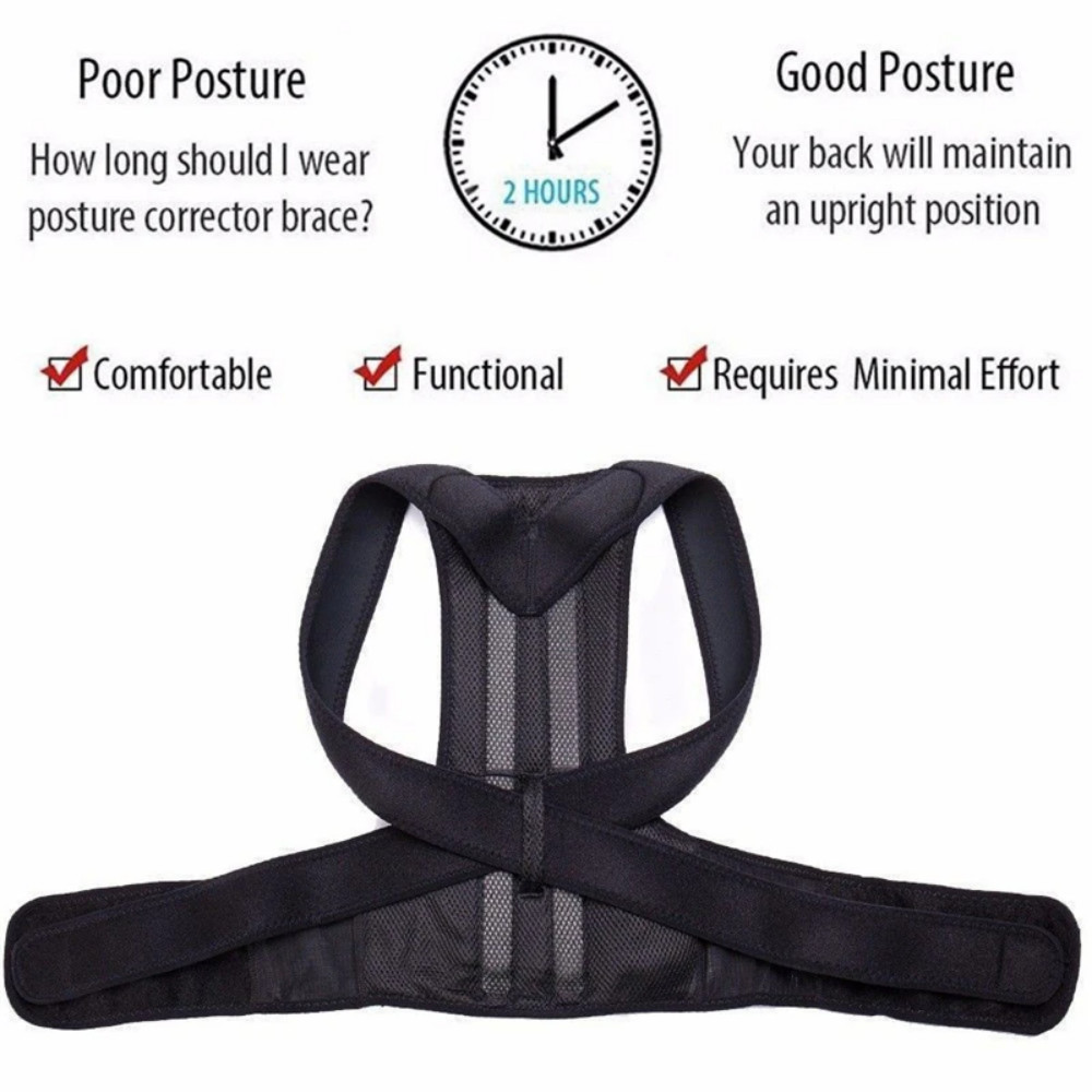 POSTURE CORRECTOR Back Support Upper Shoulder Brace Straightener Women Men Belt