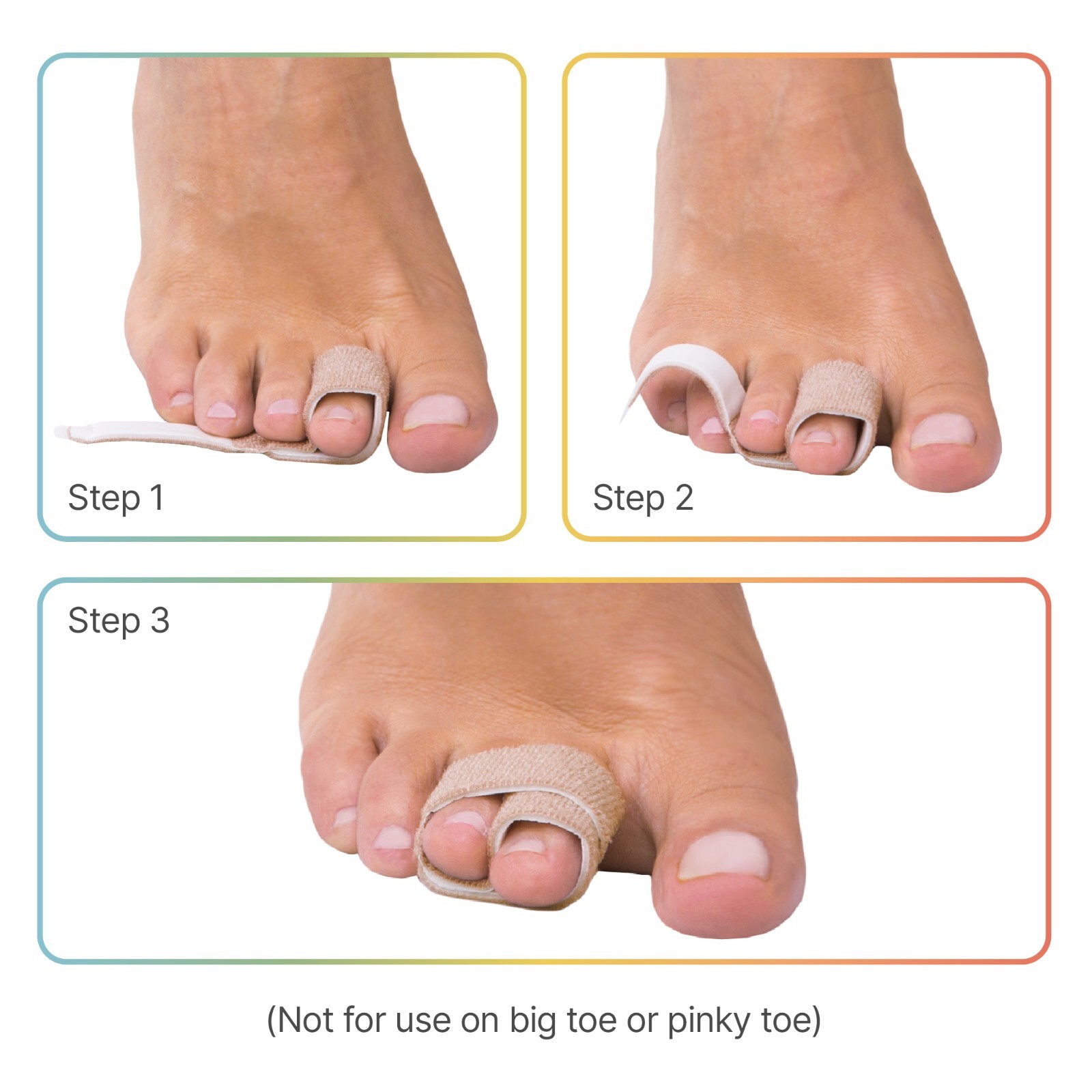 ZenToes Broken Toe Buddy Wraps Cushioned Bandages Hammer Toe Straightener Splint