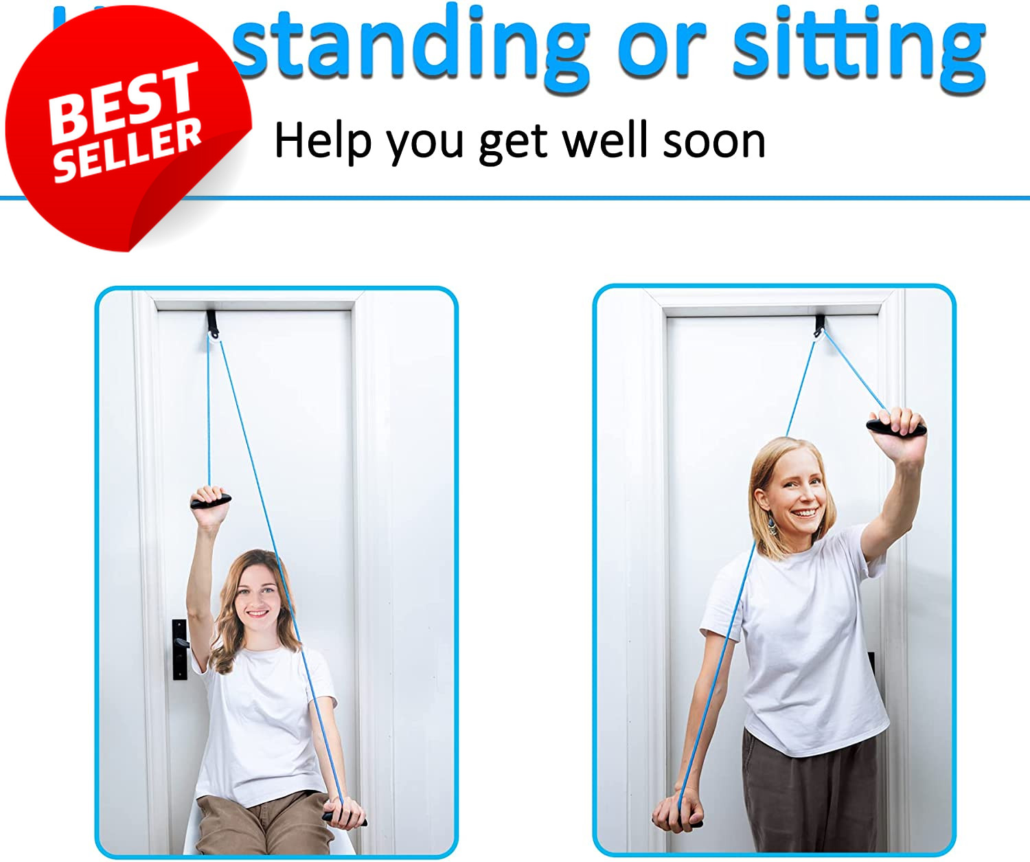 Over Door Shoulder Pulley System for Physical Therapy & Surgery Recovery – US