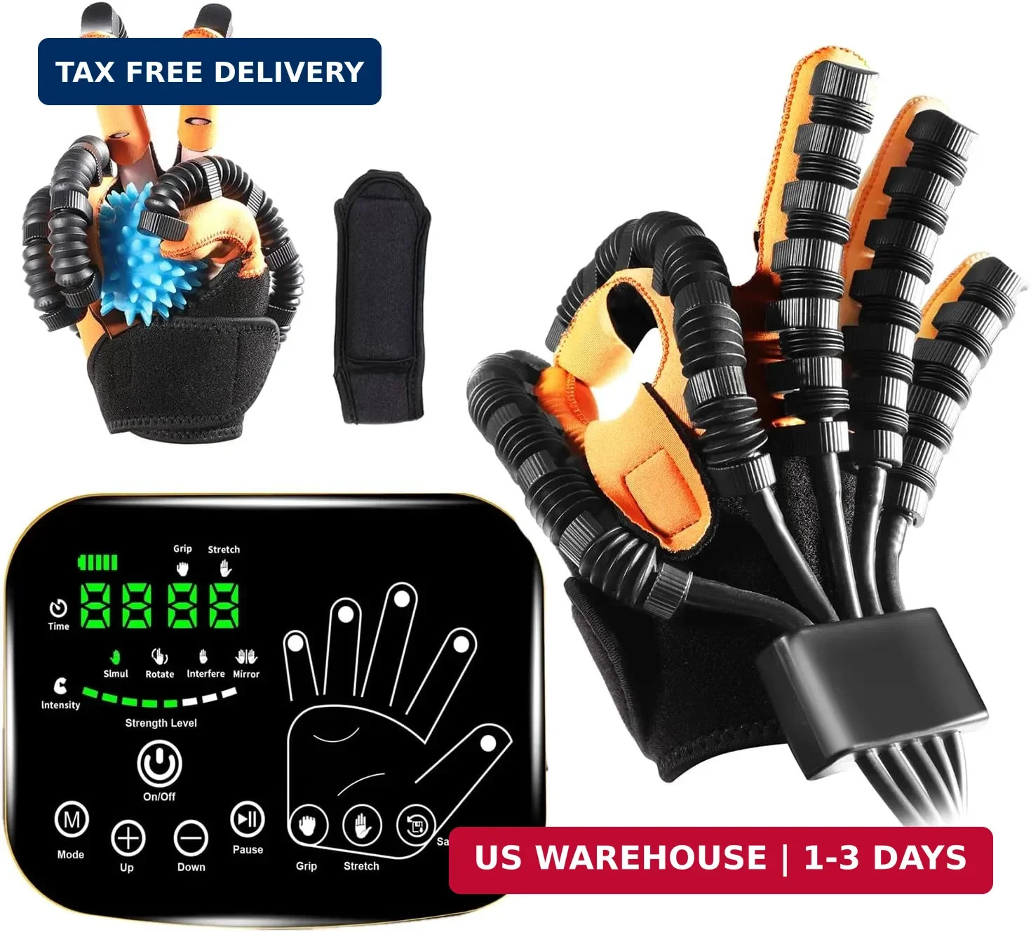 Rehabilitation Robot Gloves for Home, Robotic Hand Stroke Rehab, Finger Therapy