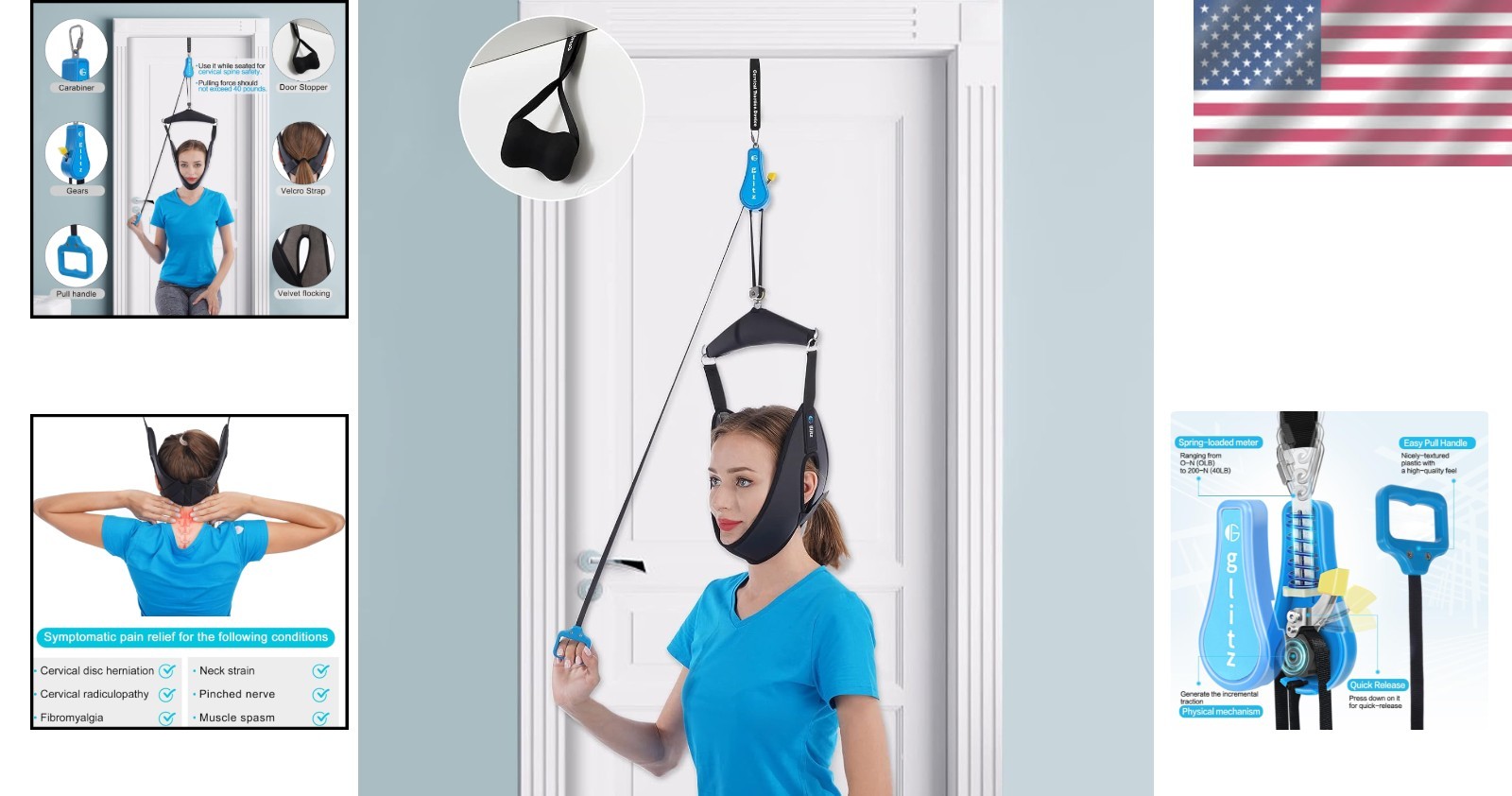 Over Door Neck Stretcher Hammock for Spine Decompression