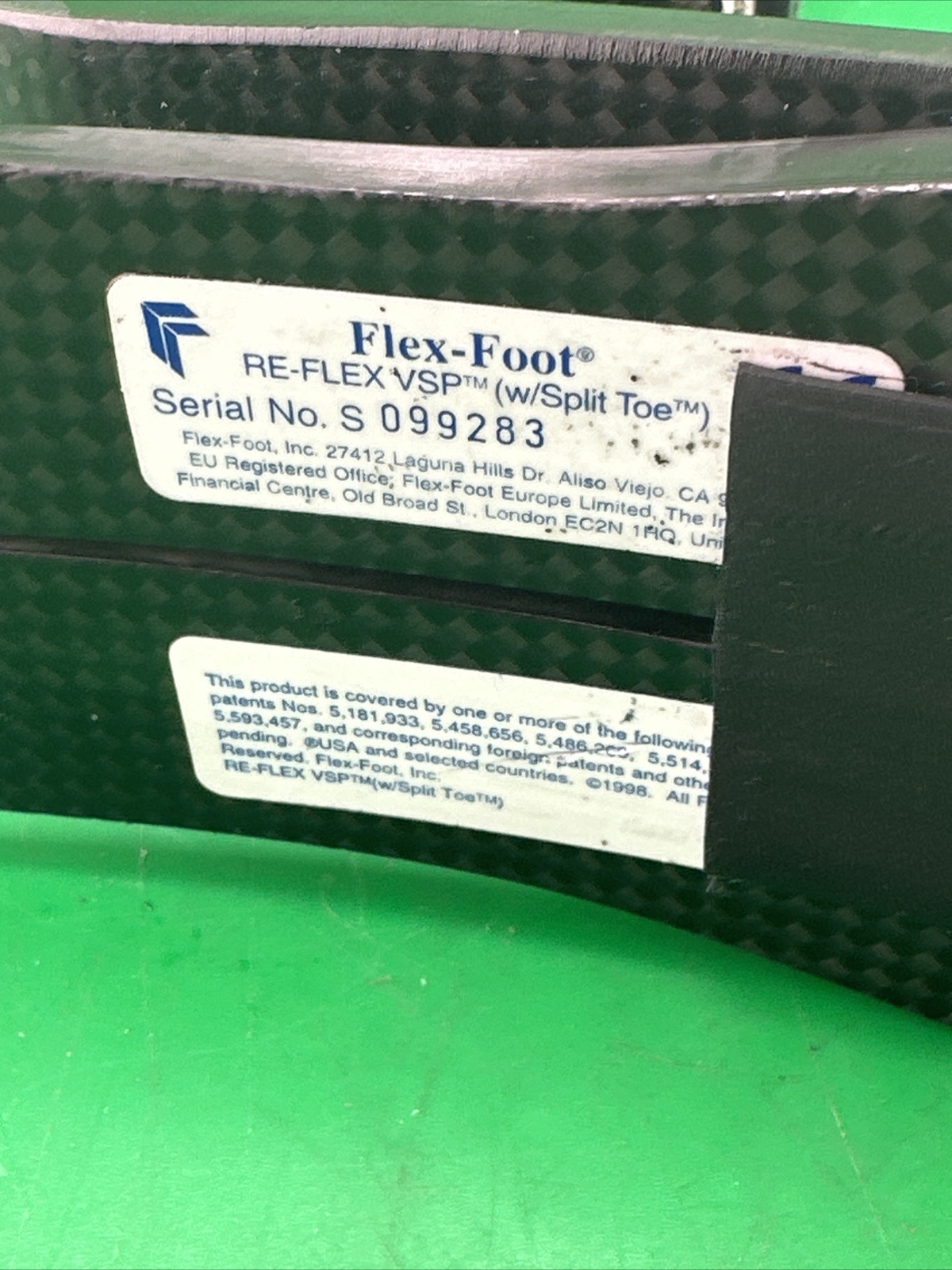 Ossur Ceterus Prosthetic Foot. Size 28. Category 4.
