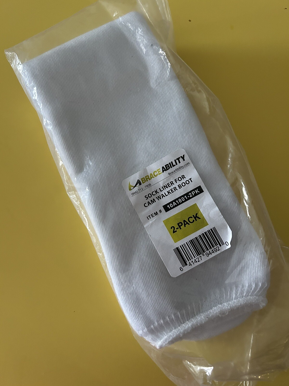 BraceAbility Replacement Sock Liner for Cam Walker Boot Pack of 2