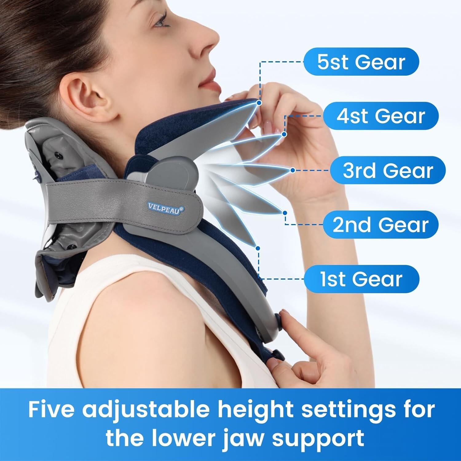 Velpeau Neck Brace for Neck Pain and Support, Soft Cotton Pads, Cervical Collar