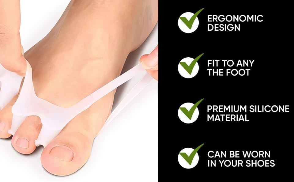 Toe Separator Orthotic Alignment Hammer Toe Claw Toe Bunion Corrector (Pair)