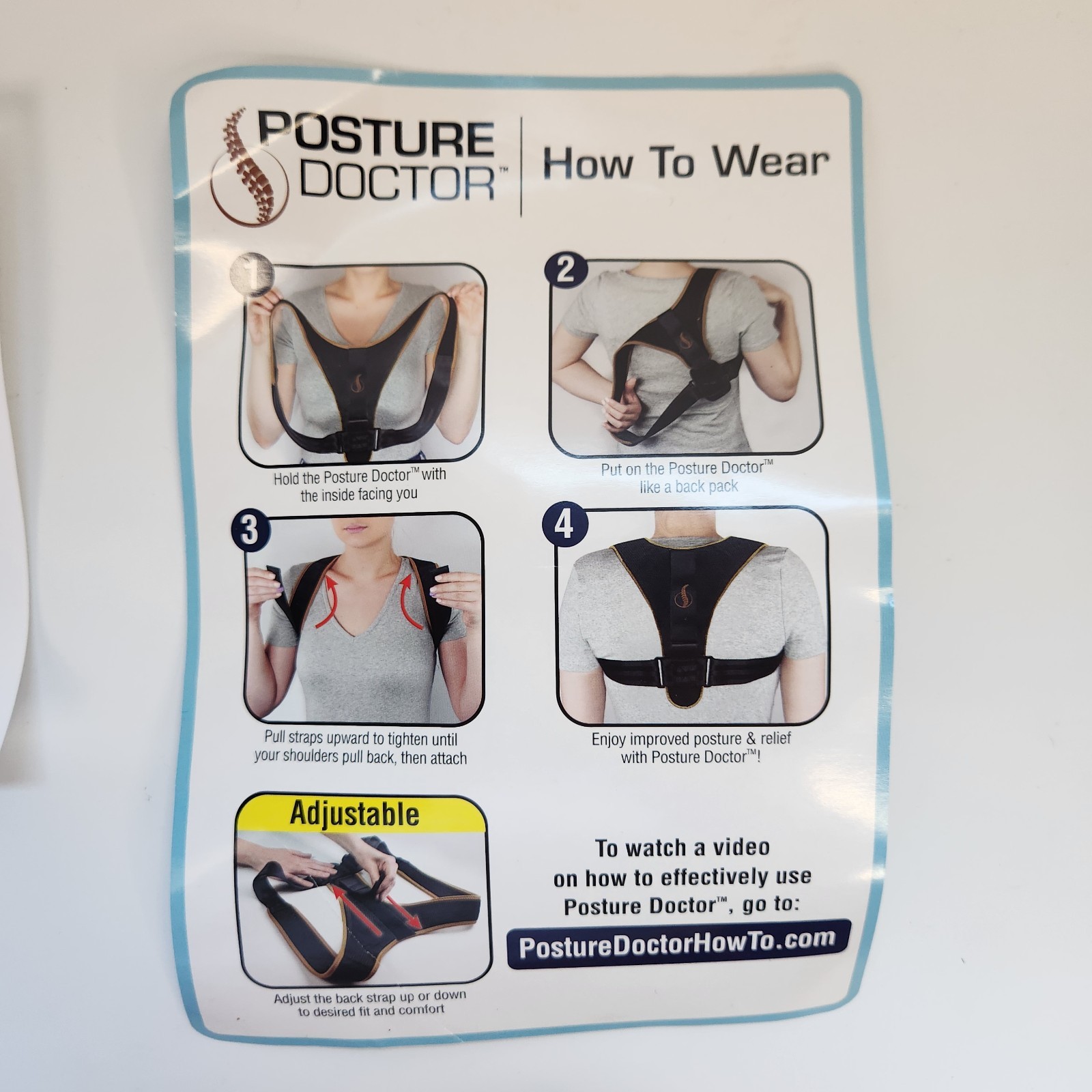 Ontel Posture Doctor Quick & Easy Posture Corrector – Black