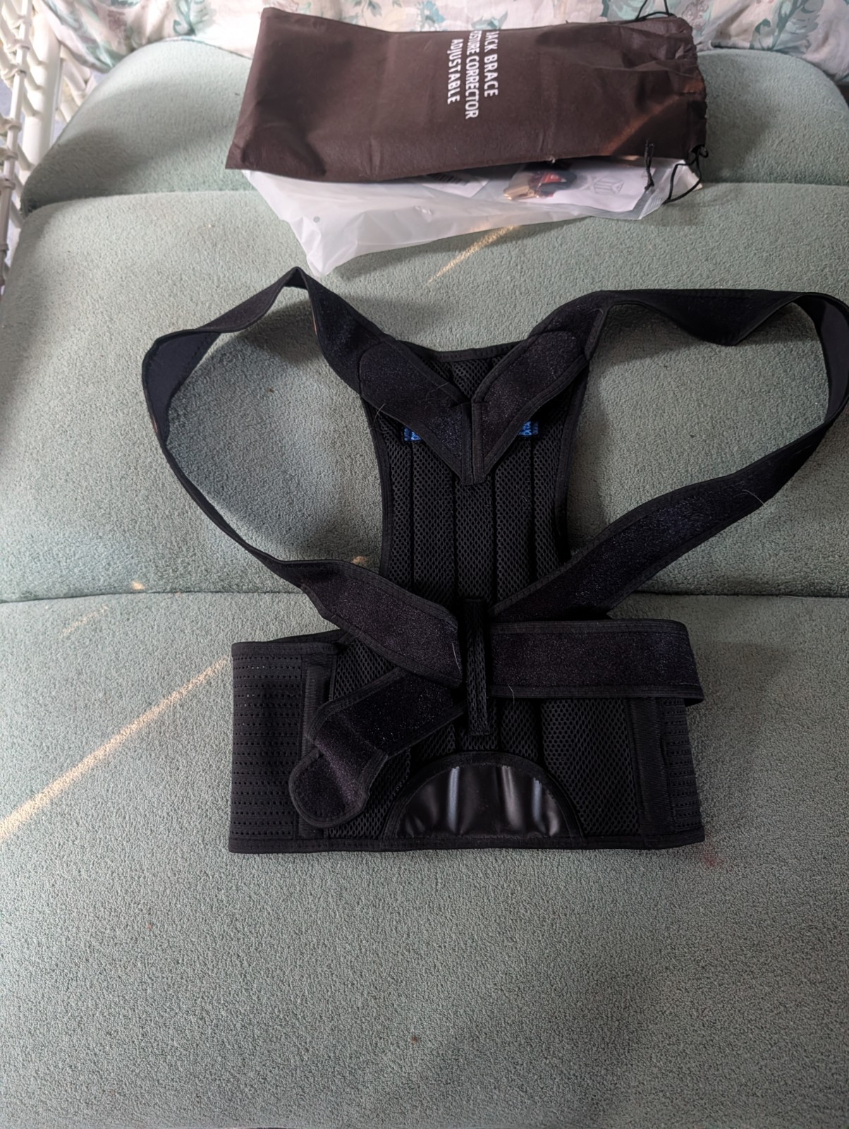 ZSZBA Posture Corrector Brace Adjustable Back Posture Support Black Unisex