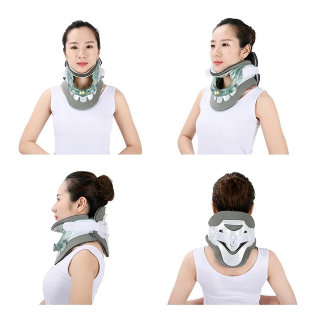 Cervical Neck Traction Device Brace Collar for Pain Relief Spine Support Alignme