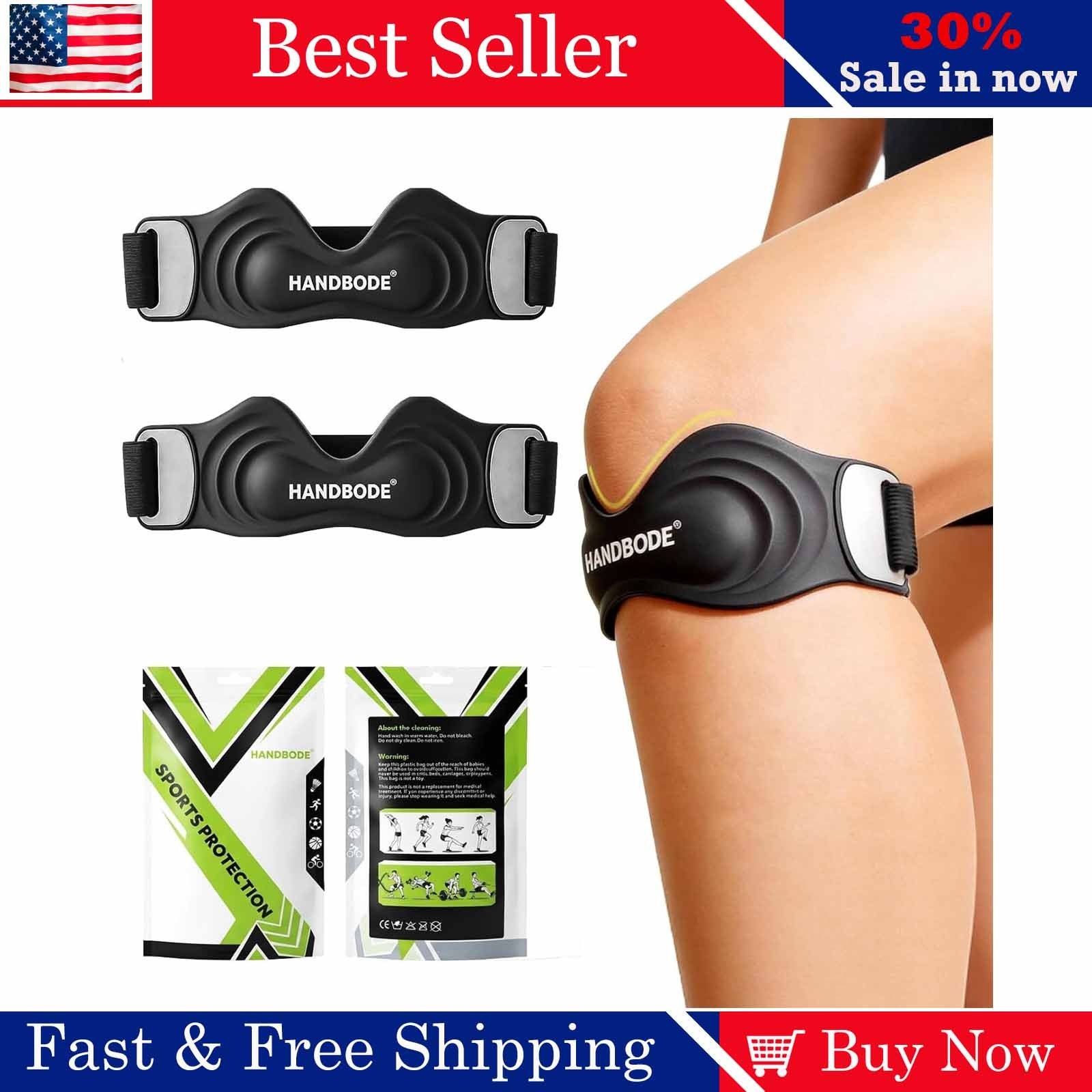 Patellar Tendon Support Strap, Silicone Knee Brace for Men Women, Adjustable Pat