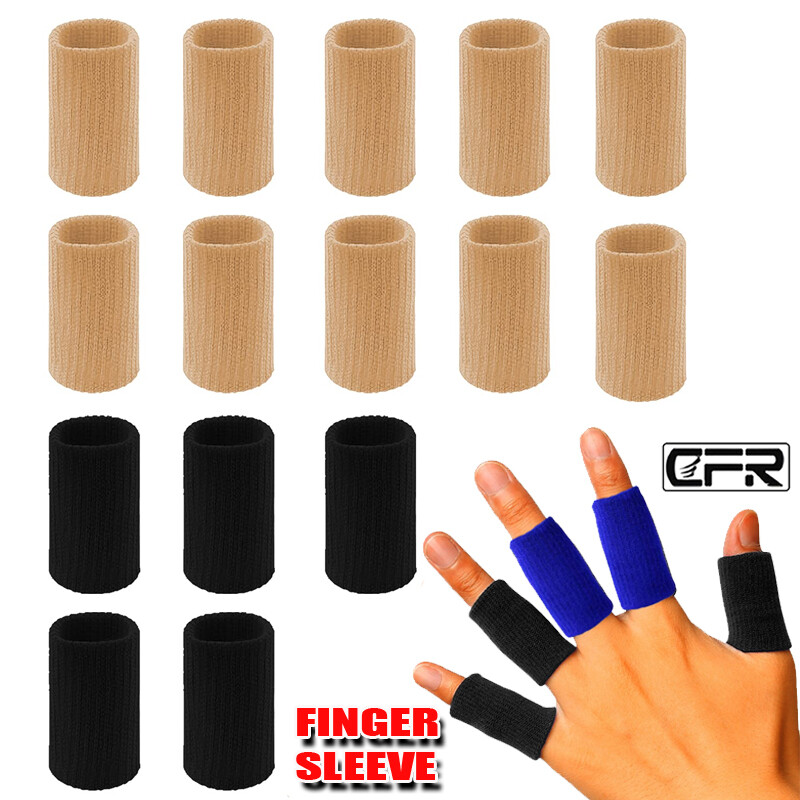 10Pcs Finger Sleeves Brace Splint ElasticThumb Support Sports Protector Wrap US