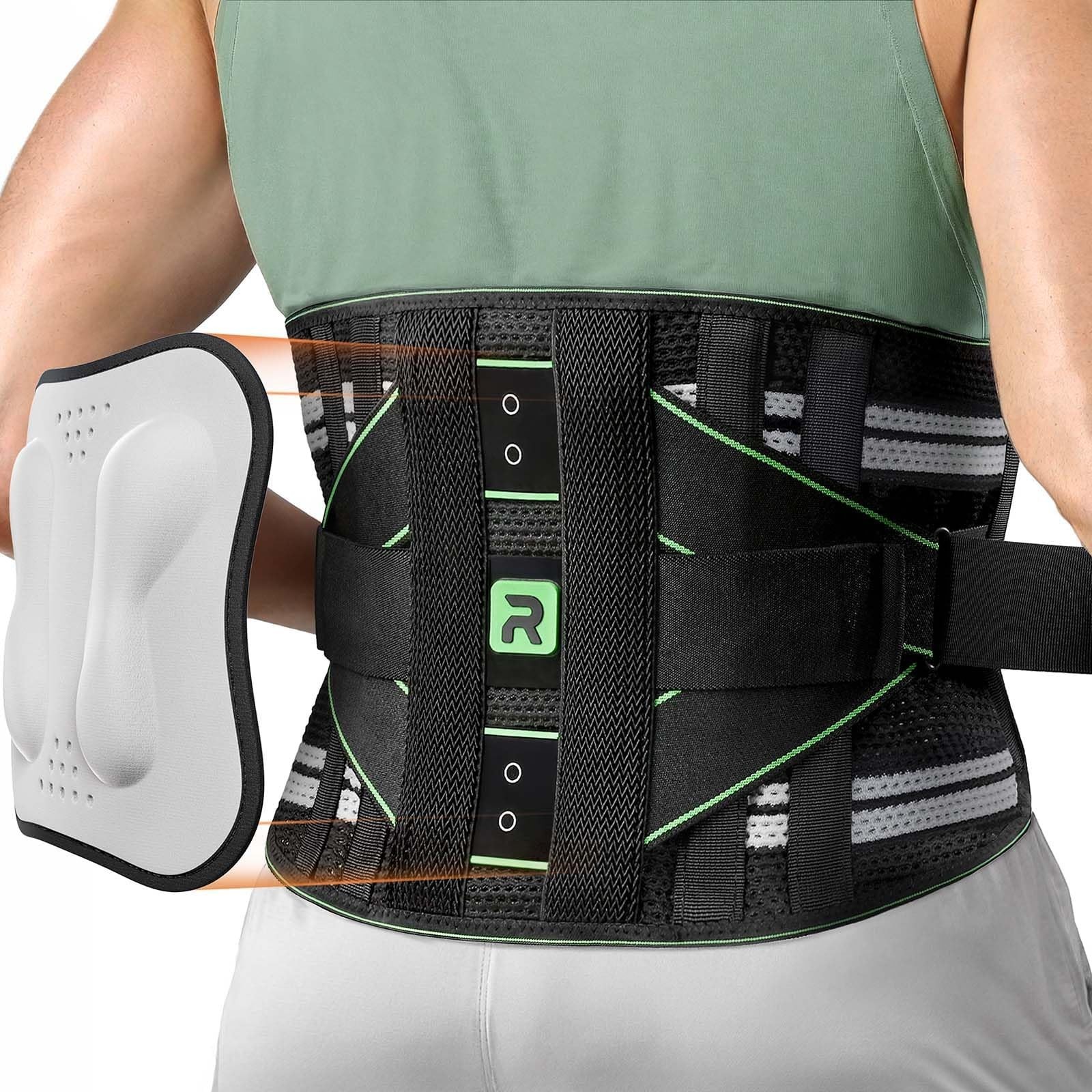 Lumbar Support Back Brace for Lower Back Pain Relief, Adjustable Strap, 8 Stays,