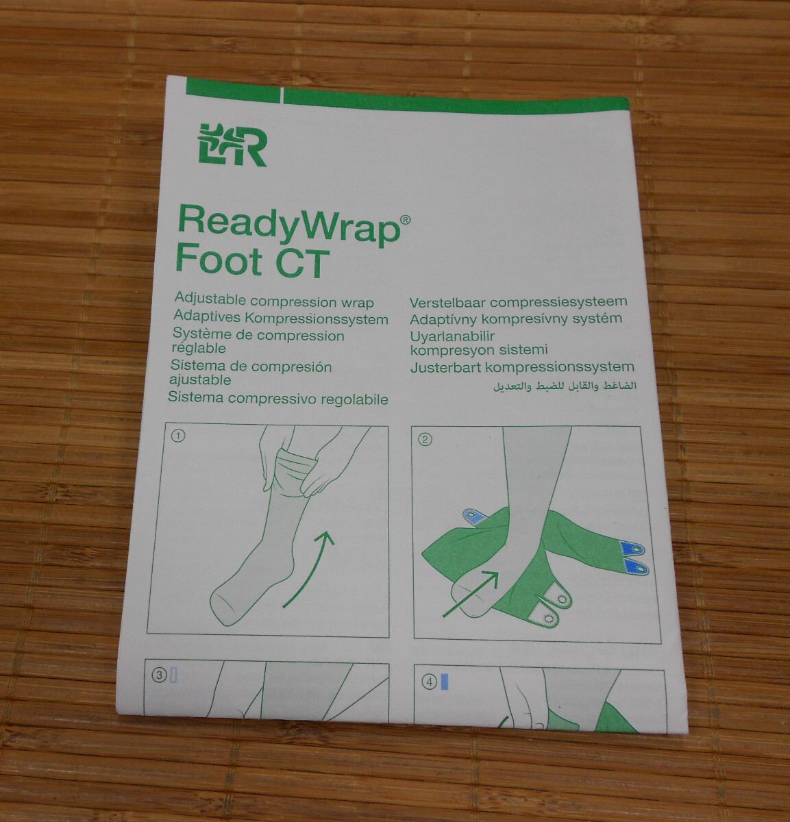 L&R ReadyWrap® Foot CT Adjustable Compression Wrap, SMALL , LEFT, Black, NIP