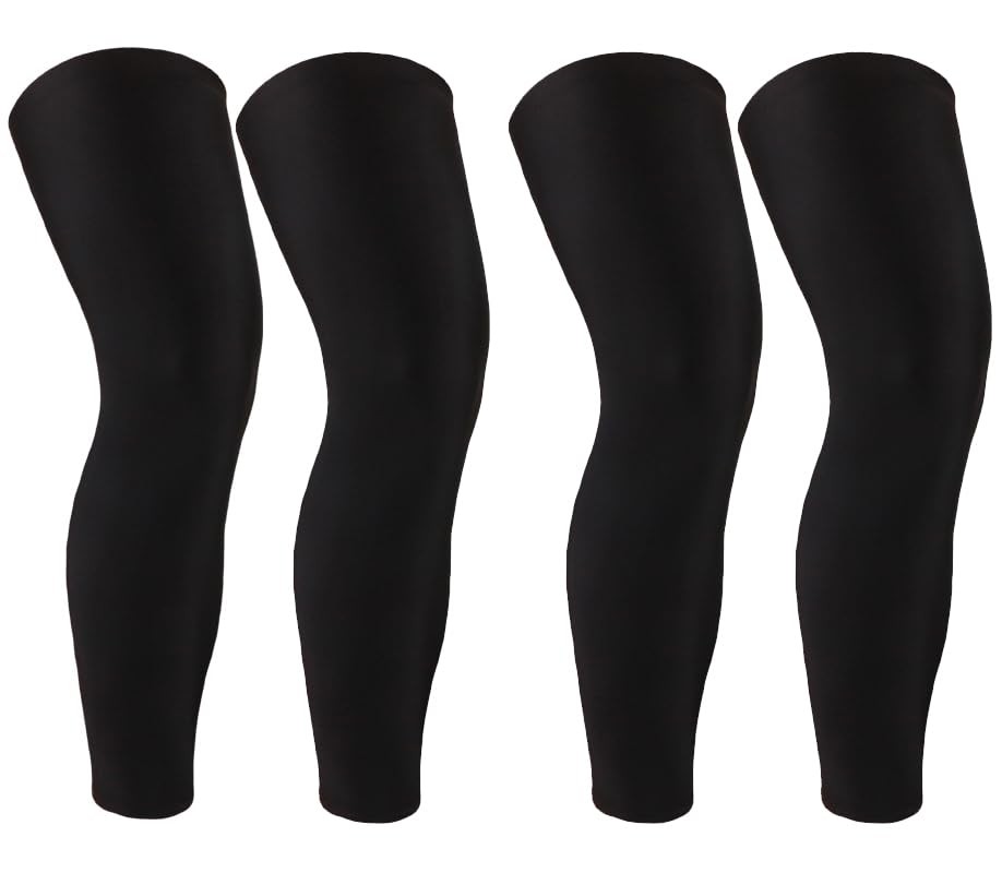 2 Pairs Full Leg Compression Sleeve, Calf Compression Sleeve Women Men with A…