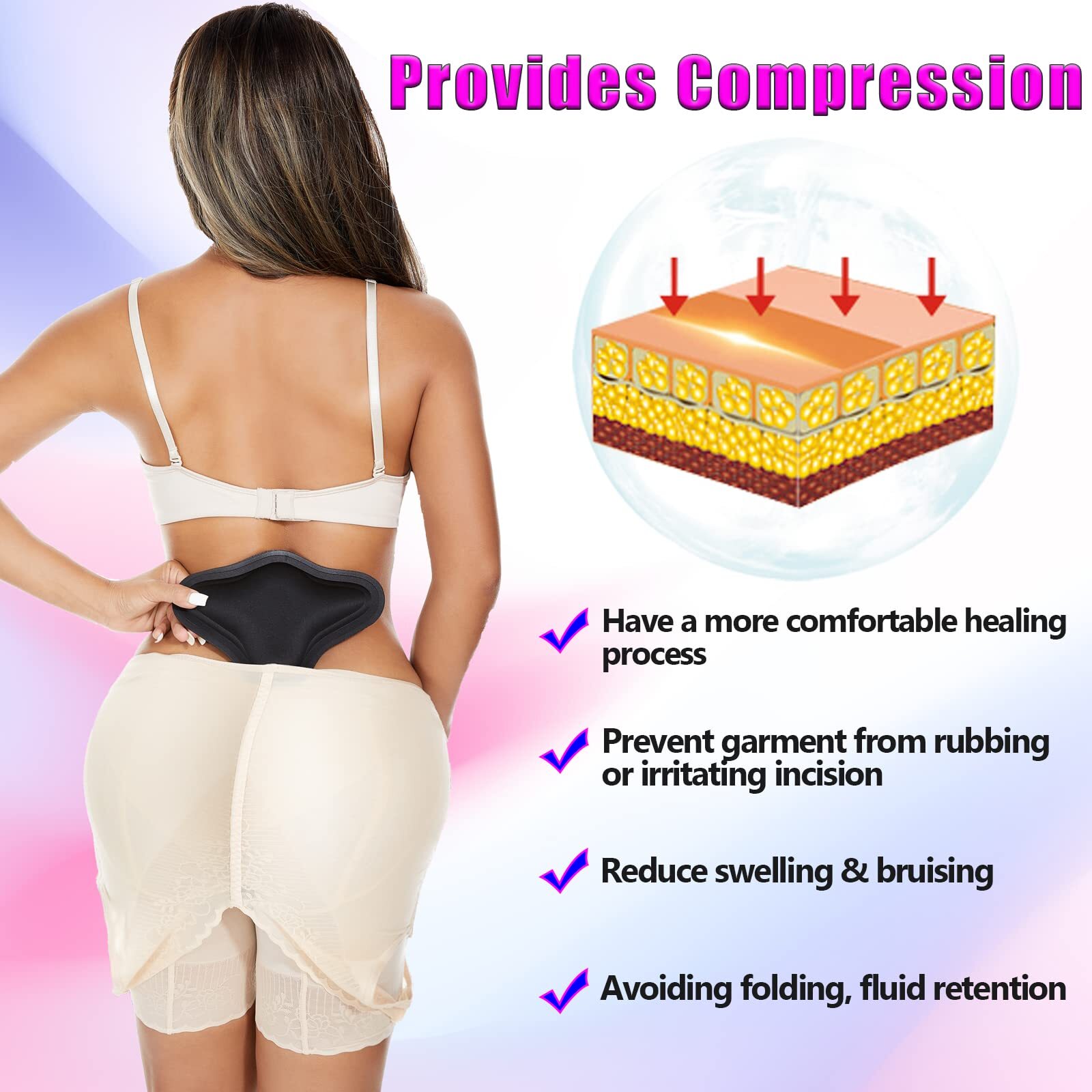 Lipo Foam Back Board BBL Lumbar Molder, Lipo Board Post Surgery Back Compression