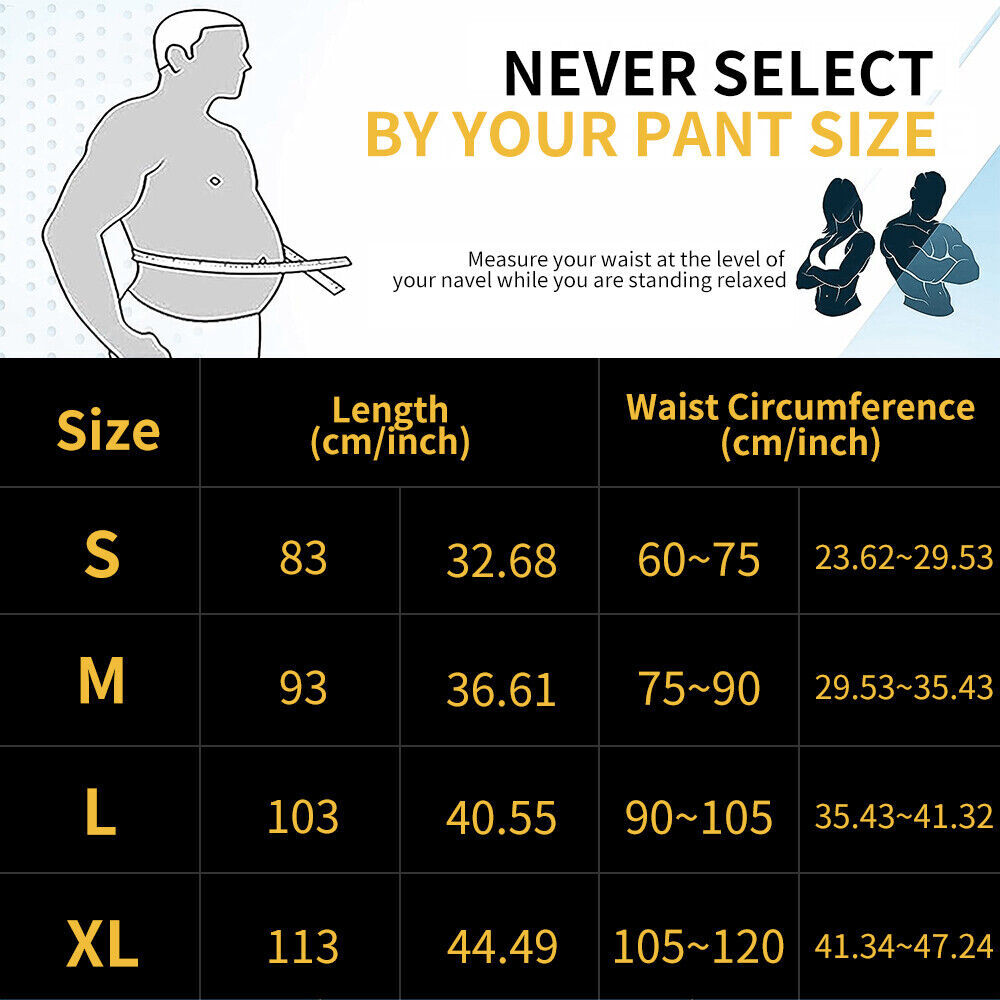 Copper Lumbar Waist Support Brace Belt Lower Back Pain Relief for Men Women US