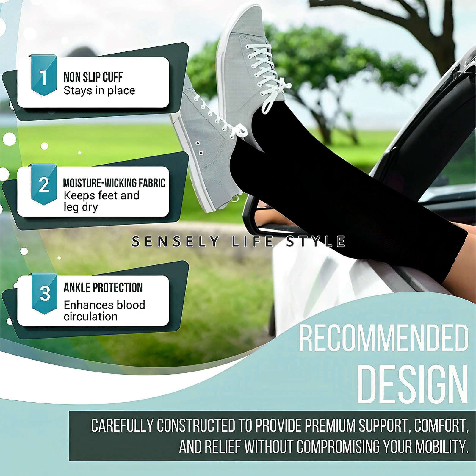 Compression Socks Men Compression Socks Fit Calf Curve for Women 15-23 mmHg US