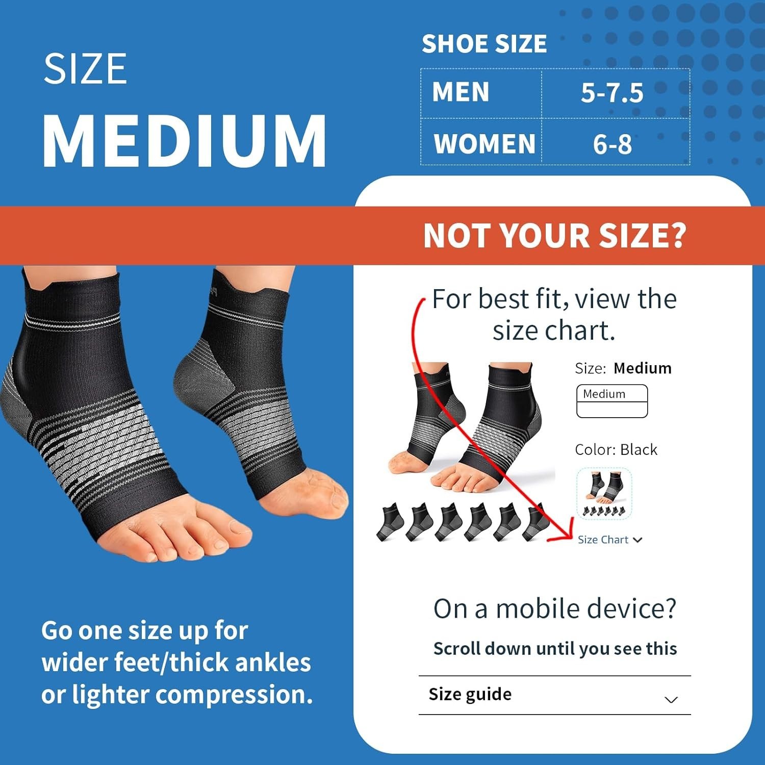 -Round Ankle Support Socks – 6 Pairs with Arch Compression for Active Living