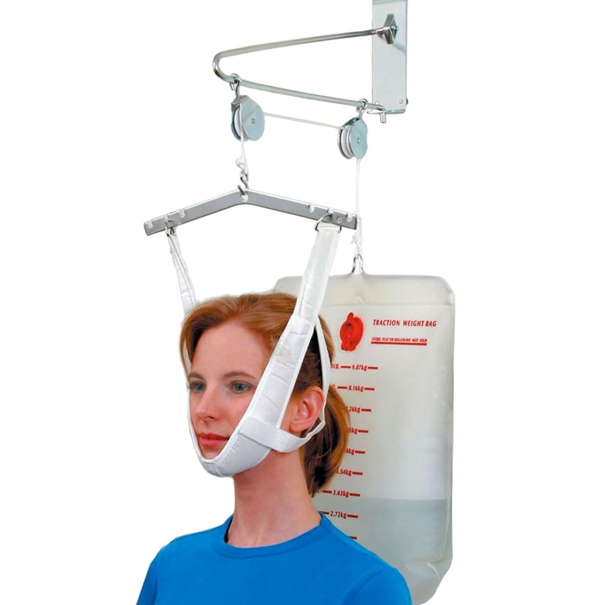 DMI Over the Door Posture Corrector and Cervical 1 Count (Pack of 1), White