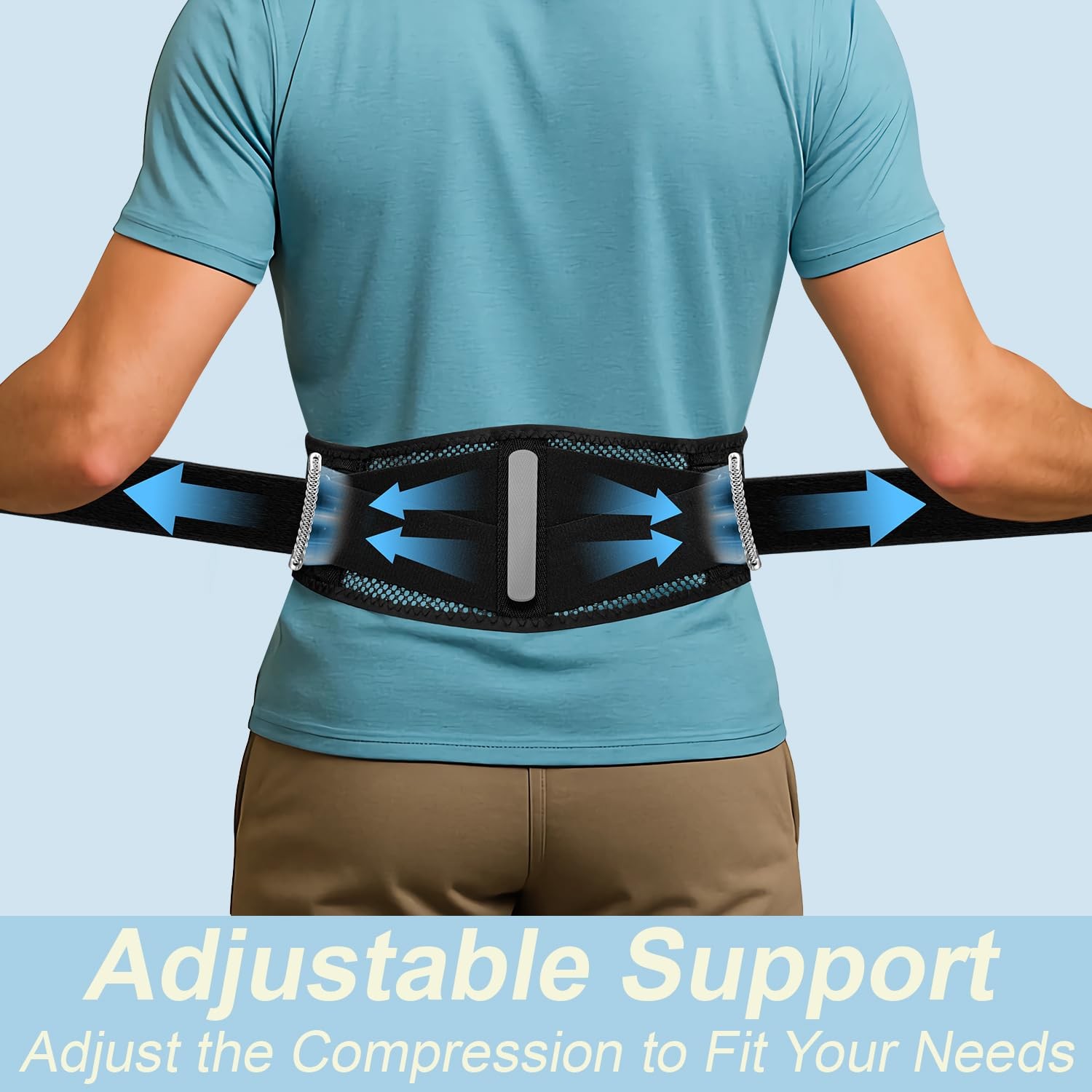 Thin & Lightweight Back Brace for Lower Back Pain – Slim, Breathable Back Bra…