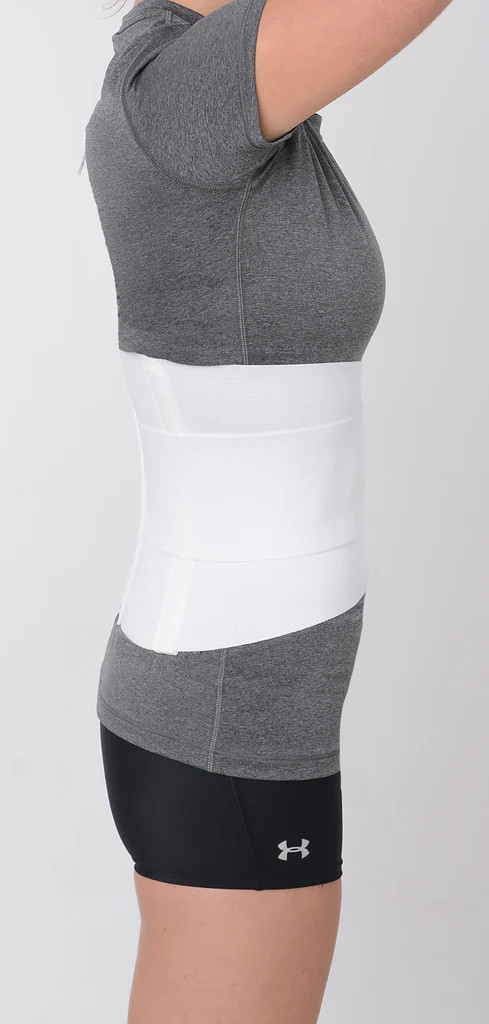 Advanced Ortho Premium Lumbar Sacral w/Abdominal Belt (White) Small