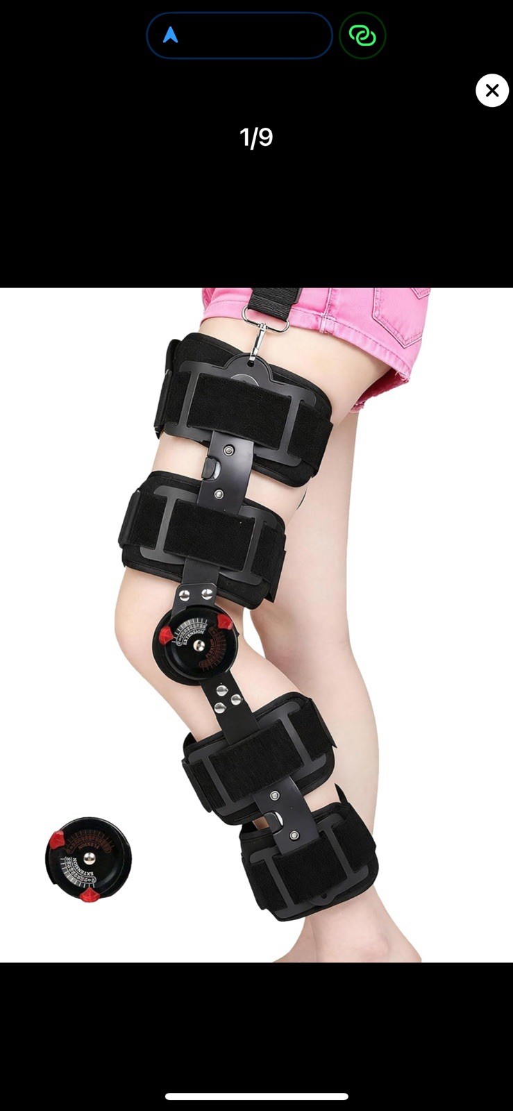 Hinged ROM knee brace, Adjustable post-op, knee for arthritis,acl,mcl injury