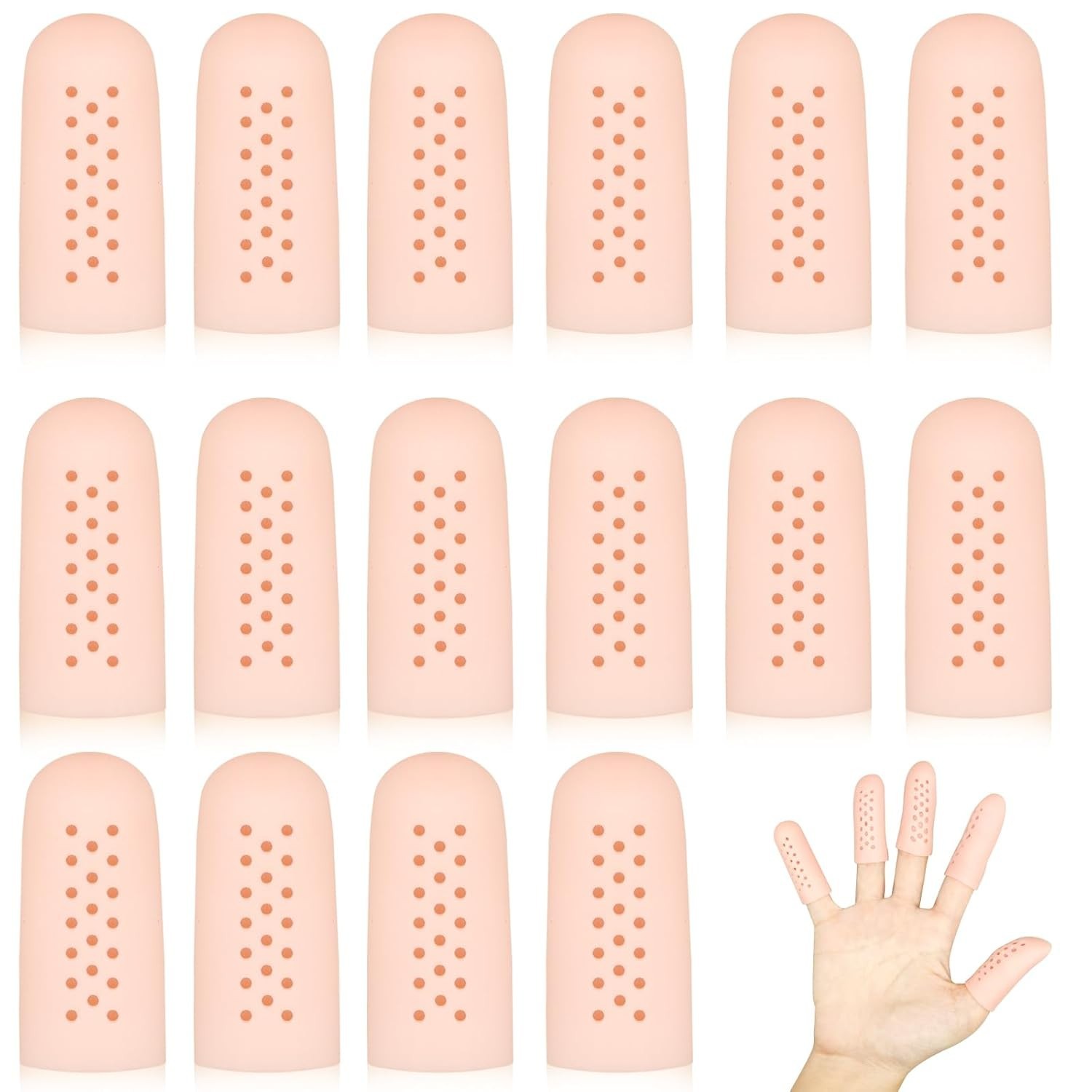 Breathable 16Pcs Gel Finger Cots – Customizable Comfort for All Activities