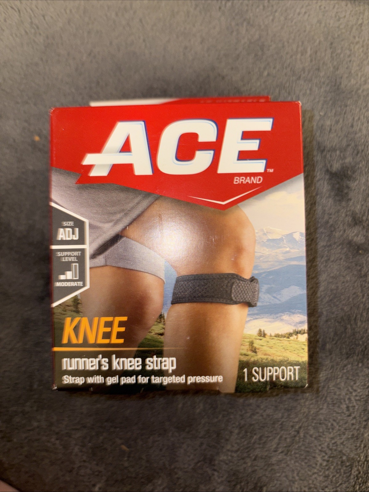 ACE Runner’s Knee Strap W/Gel Pad Adjustable for Targeted Support Black #207359