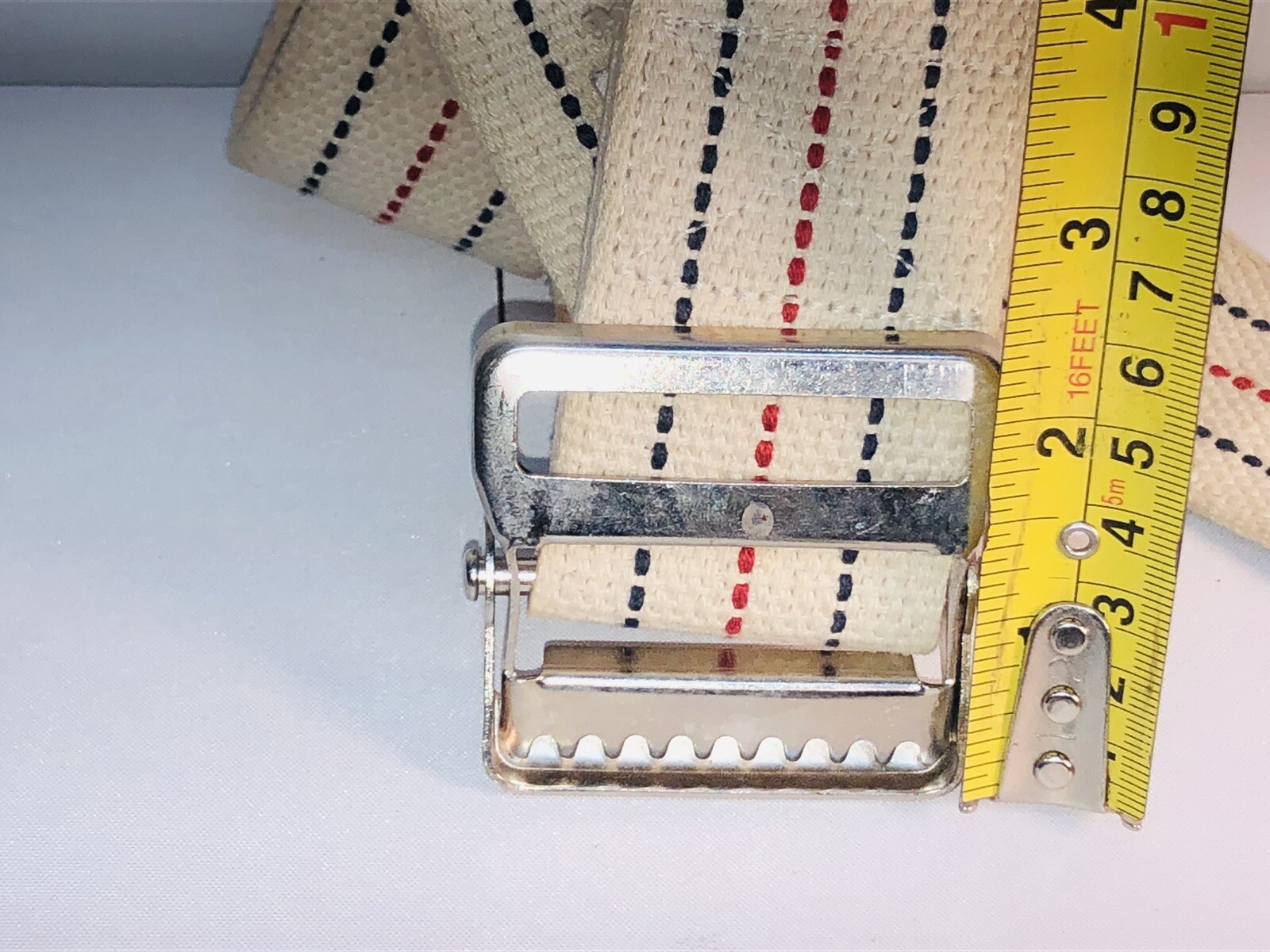 Large Gait Belt W/ Metal Buckle, 58 Inch, White Essential Medical Supply Medline