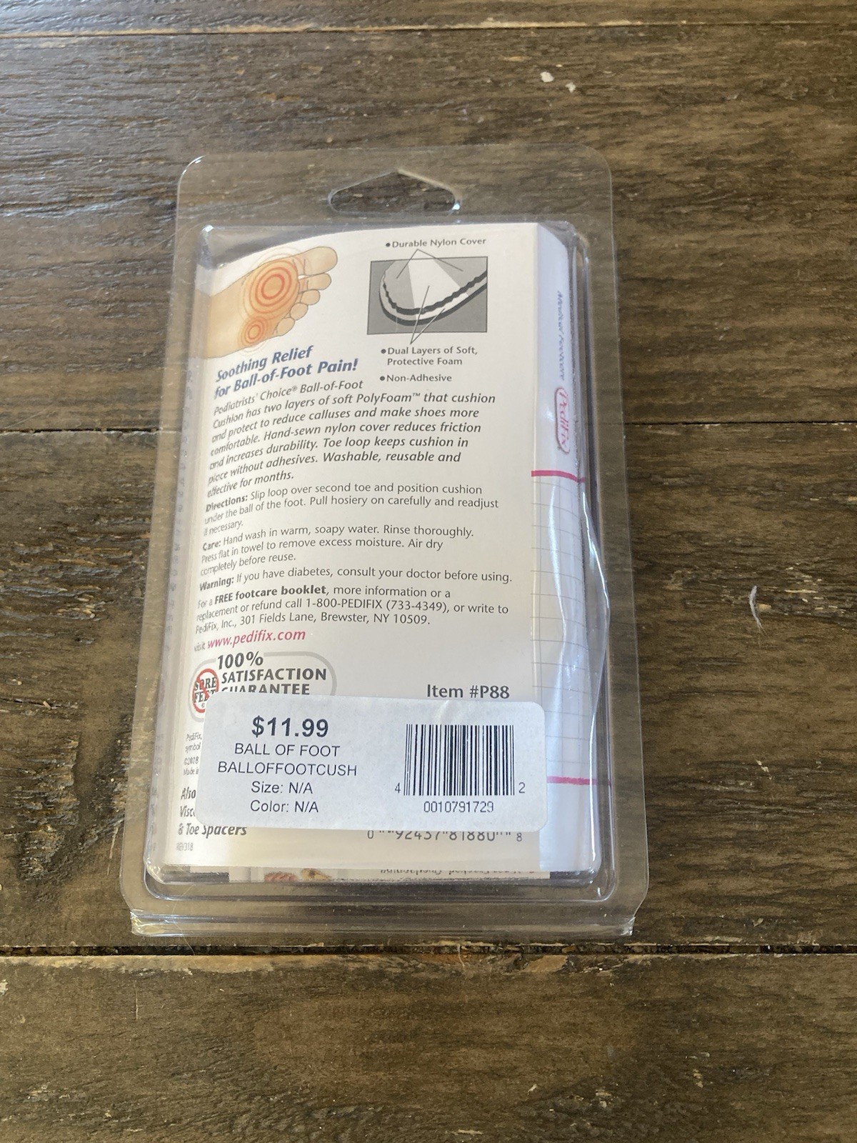 Ball of Foot Cushion Medical Foot Care by PediFix One Size Fits Most. Brand New!