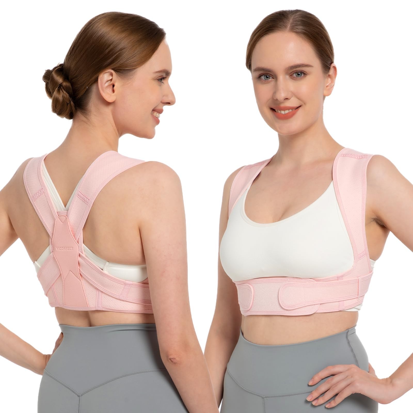 Vicorrect Posture Corrector for Women and Men, Adjustable Upper Back Brace fo…