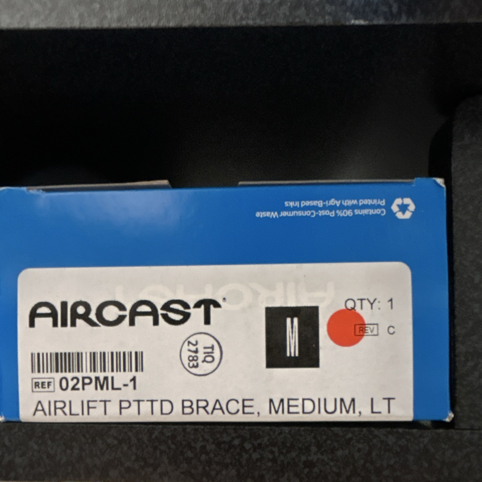 Aircast Airlift PTTD Support Brace Medium Left LT Model 02PML-1 MPN Brace