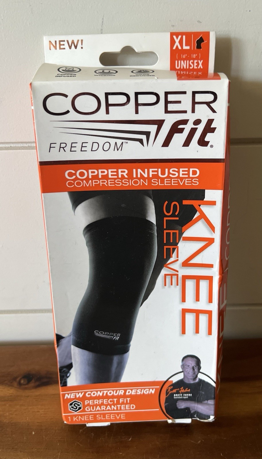 Copper Fit Original Freedom Compression Infused Knee Sleeve – Size XL (Unisex)