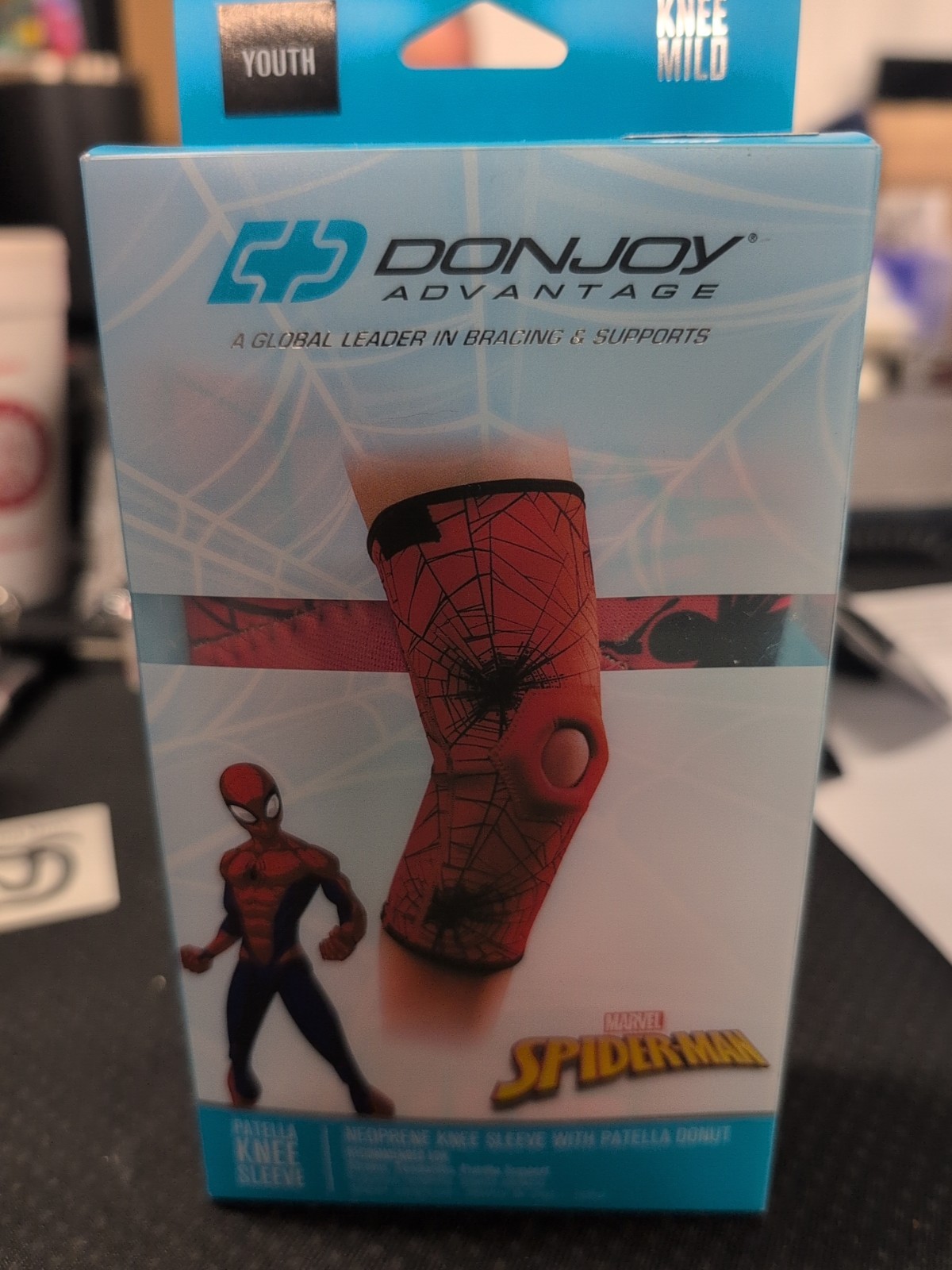 DonJoy Spiderman Neoprene Patella Knee Sleeve Youth Size