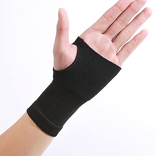 SVDpirit Compression Wrist Sleeves (1pc) for Carpal Tunnel and Large, Black