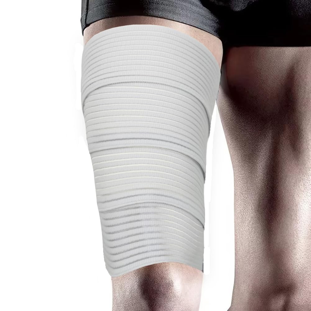 Elastic Thigh High Compression Support Bandage, Full Thigh Brace Wrap, Plus S…