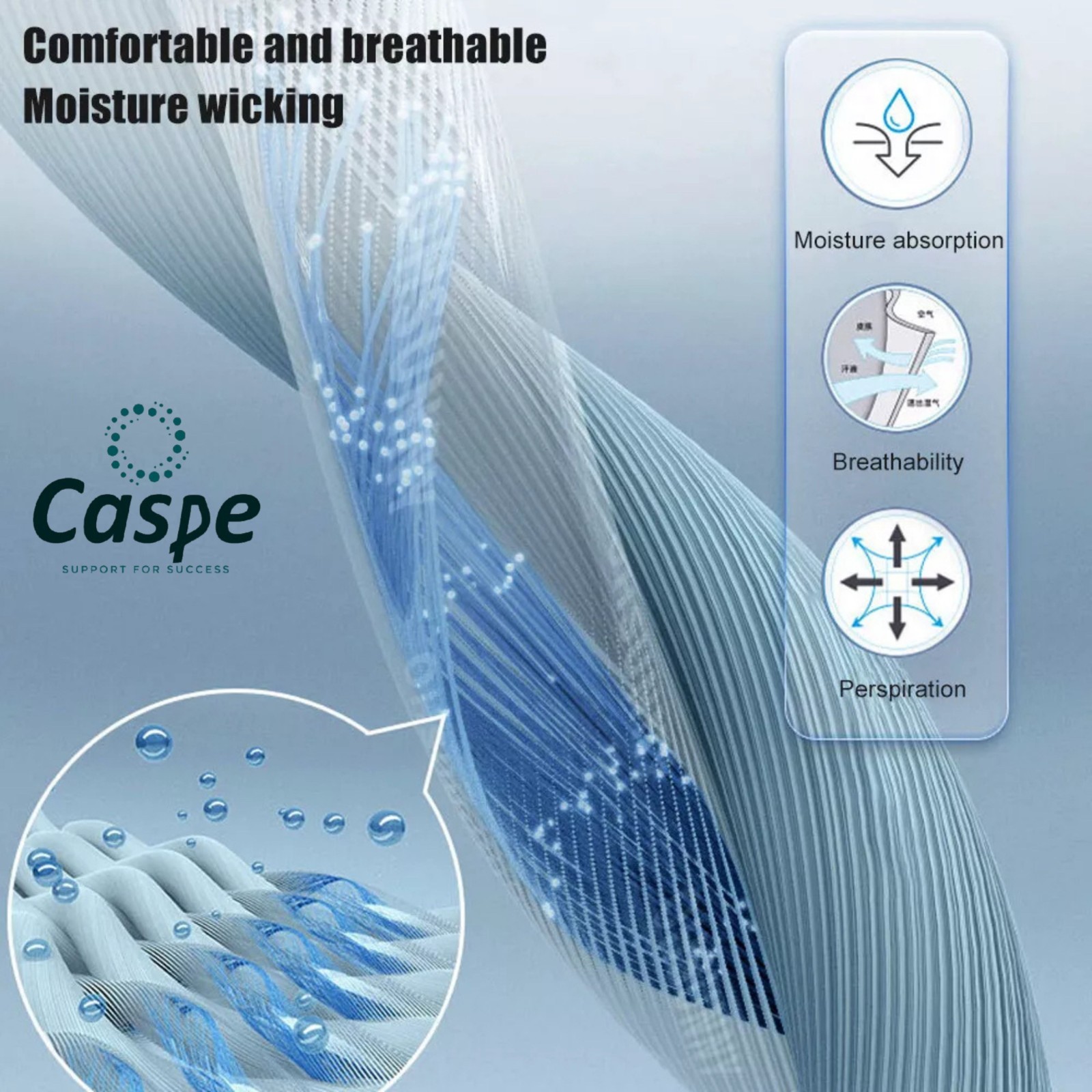 Caspe 2X Ankle Brace Support Compression Sleeve Fasciitis Pain Relief Foot Wrap