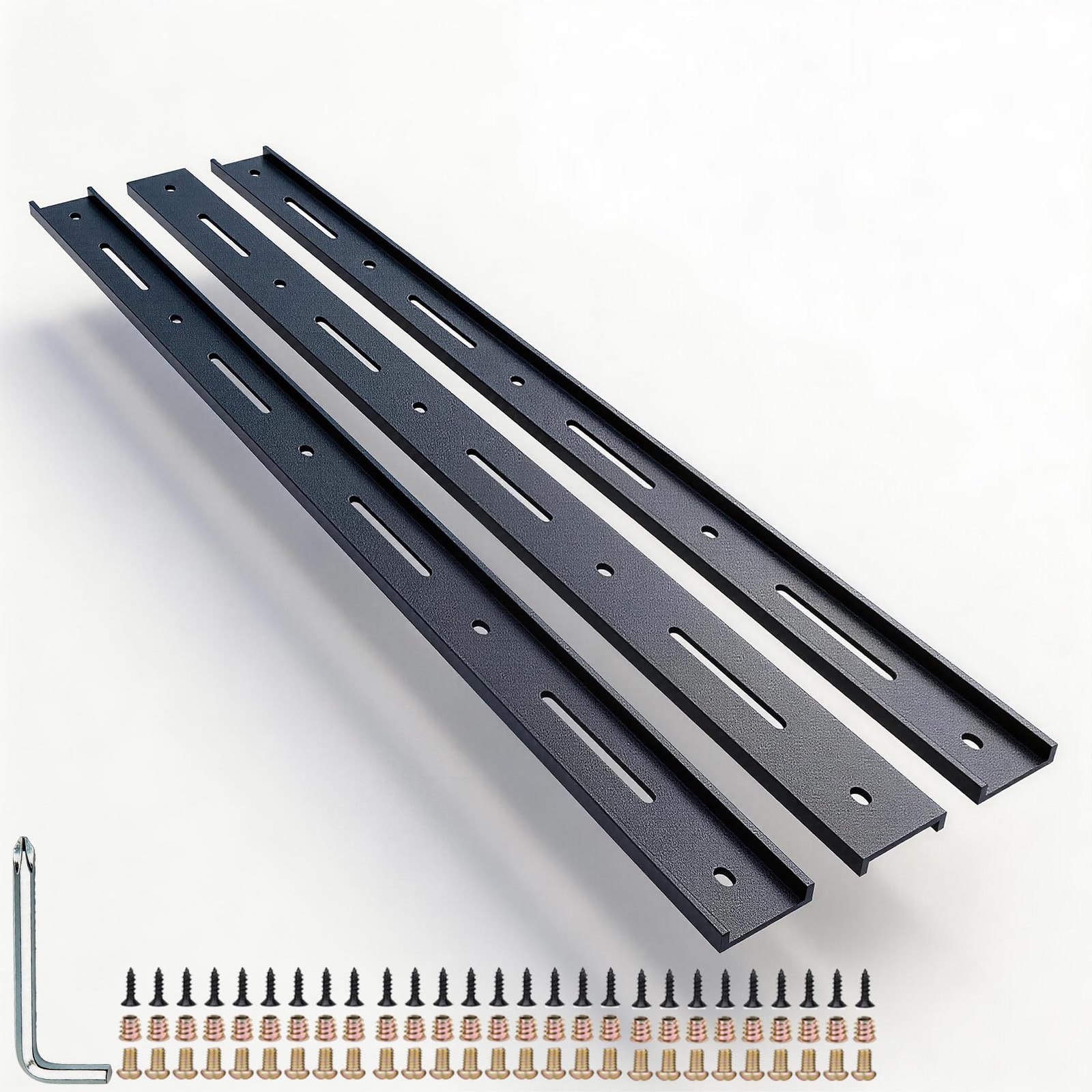 FIGHT FOR YOU 46 Inch Black C Channel Bracket 3 Pack
