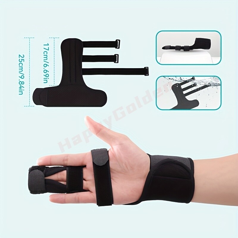Breathable Comfort Finger Splint Dual-Finger Support Adjustable Left Right Hand