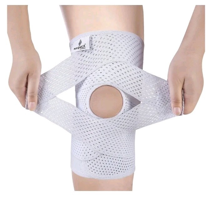 Neenca XXL White, Knee Brace Compression Knee Support with Air Mesh Fabric
