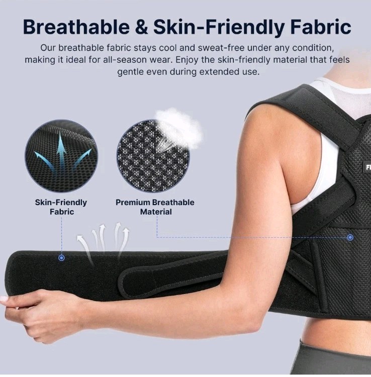 Back Brace Posture Corrector Women Men Shoulder Straightener Adjustable Small