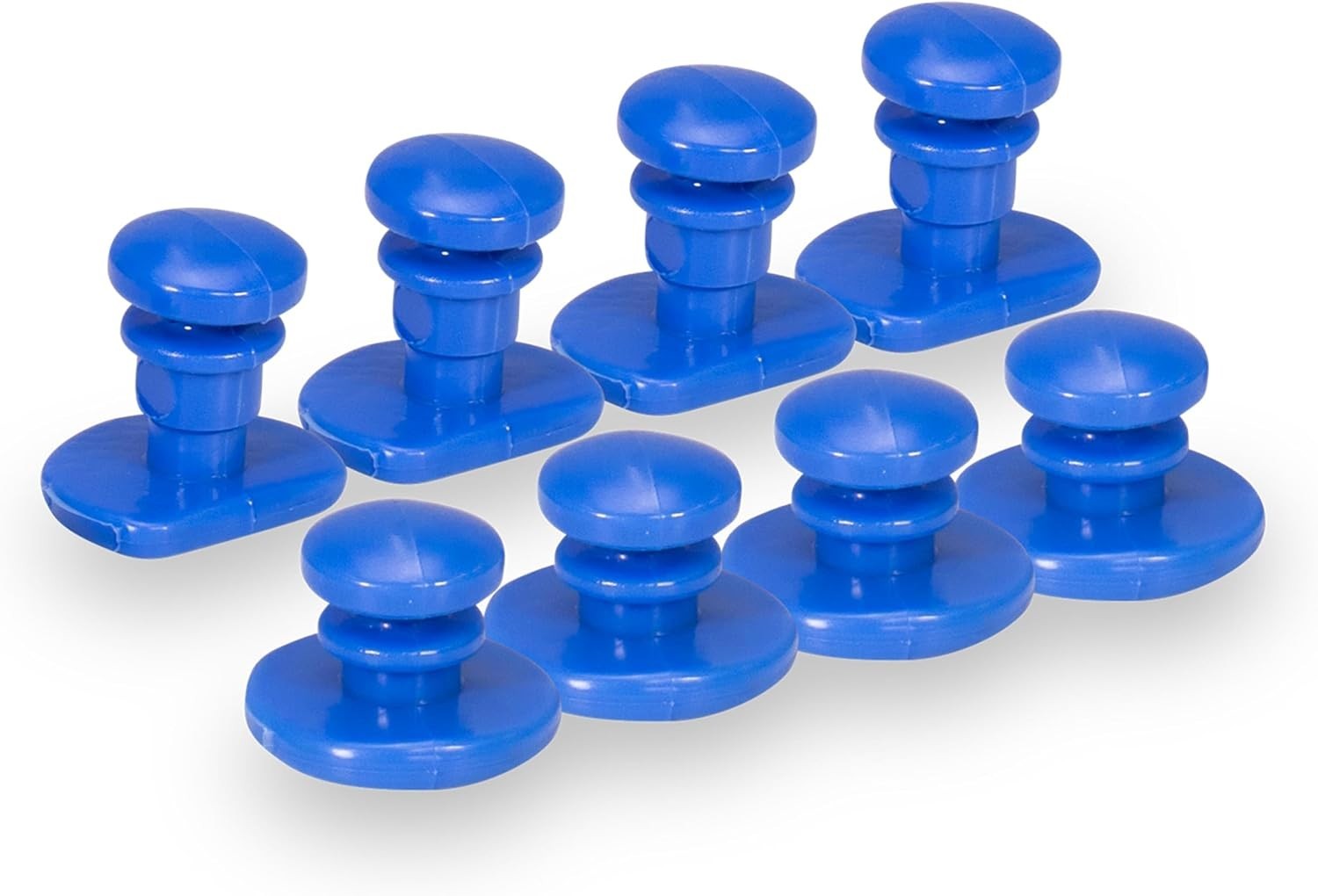 Durable 8 Pack Replacement Buttons for Ultralight Knee Pads – Solid Blue Finish