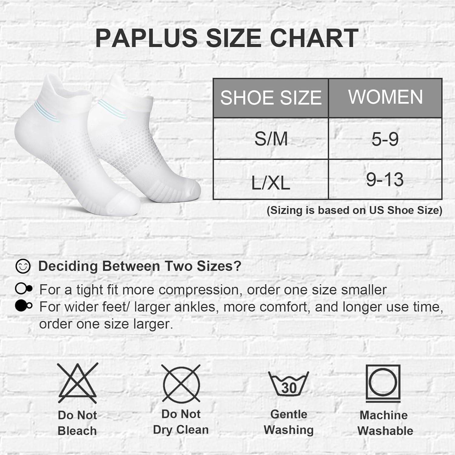 Cushioned Ankle Compression Socks for Women – 6 Pairs in Black, White, Grey