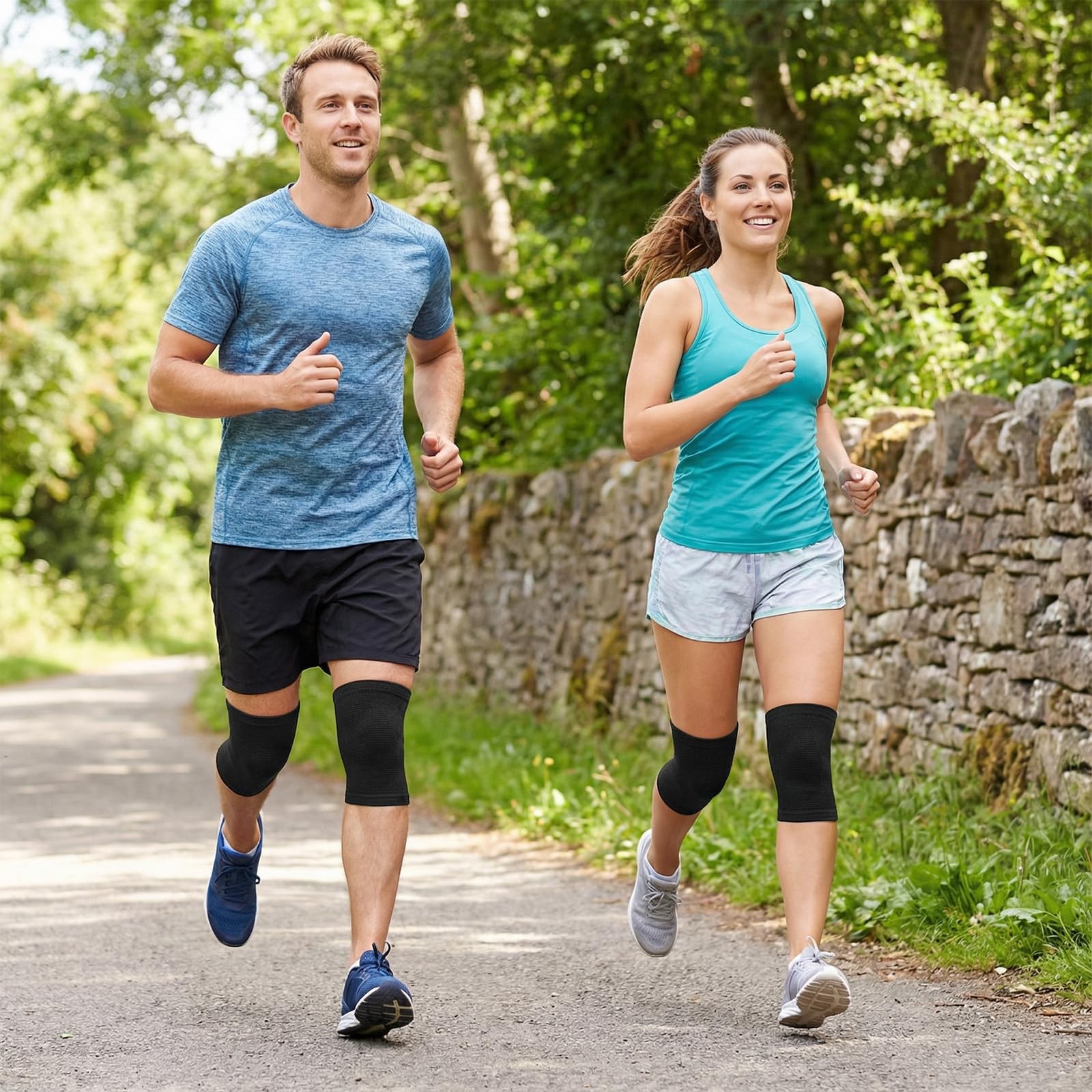 Bamboo Knee Sleeve Compression Brace Breathable Support For Running Pain Relief