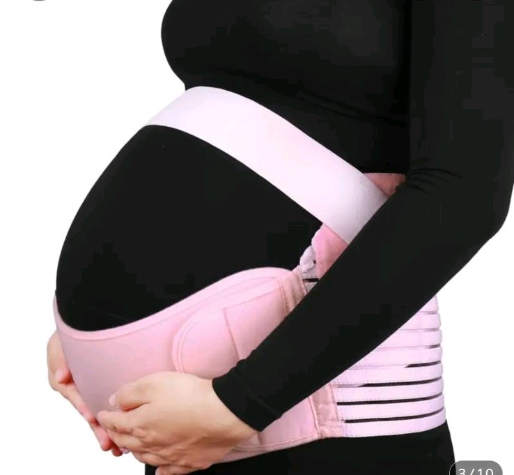 Pregnancy Support Belt Maternity Belly Band Back Pain Relief Adjustable Pink NEW