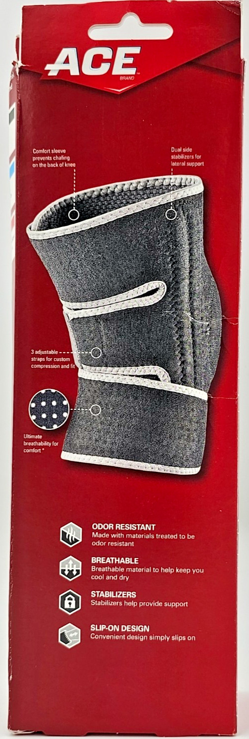 ACE Adjustable Compression Knee Brace with Support Stabilizers New Free Shipping
