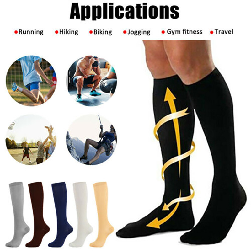 Compression Socks (3 Pair) Medical Support Socks Women Men Best Running Sockings